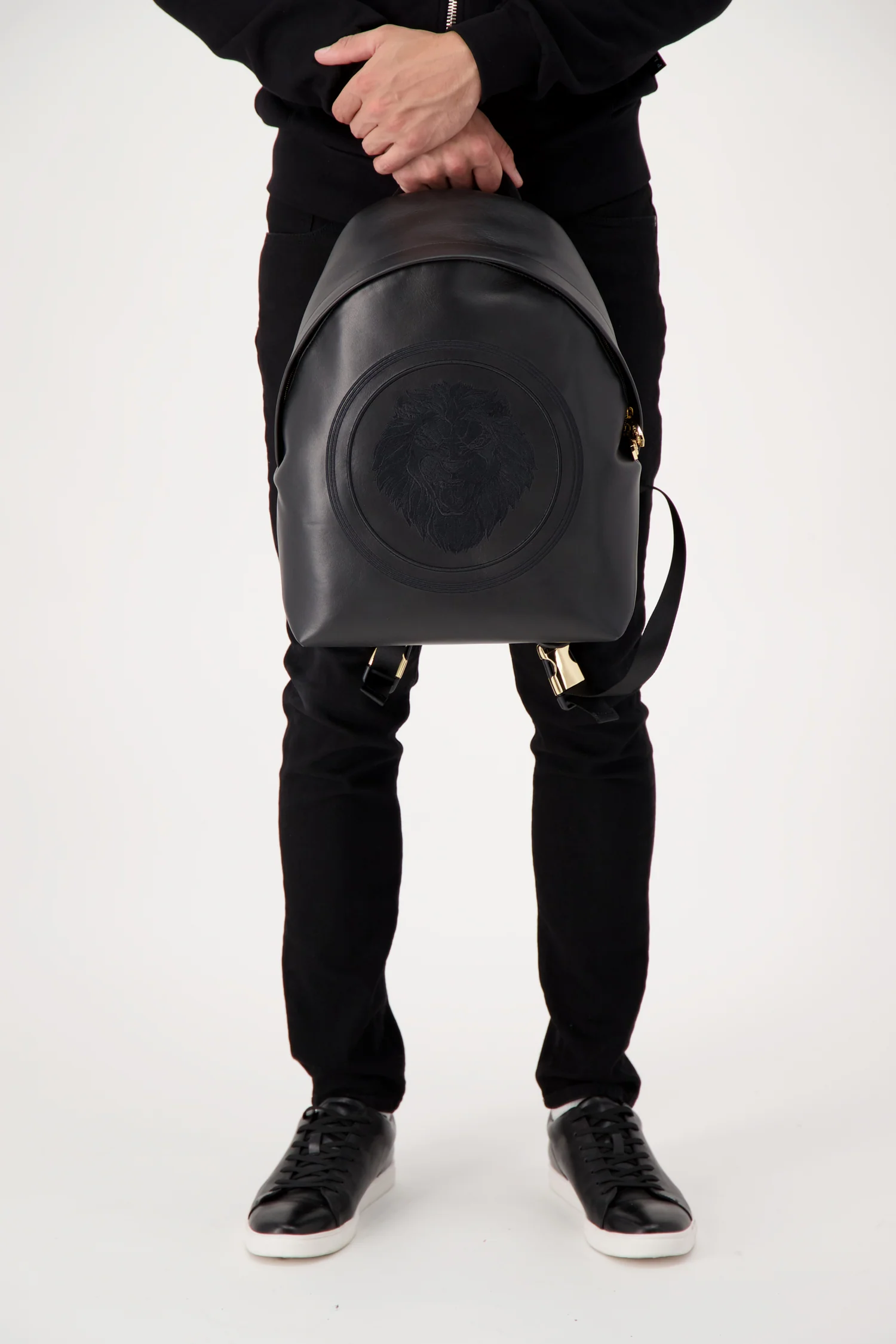 Billionaire Black/Gold Medium Lion Backpack - Image 5