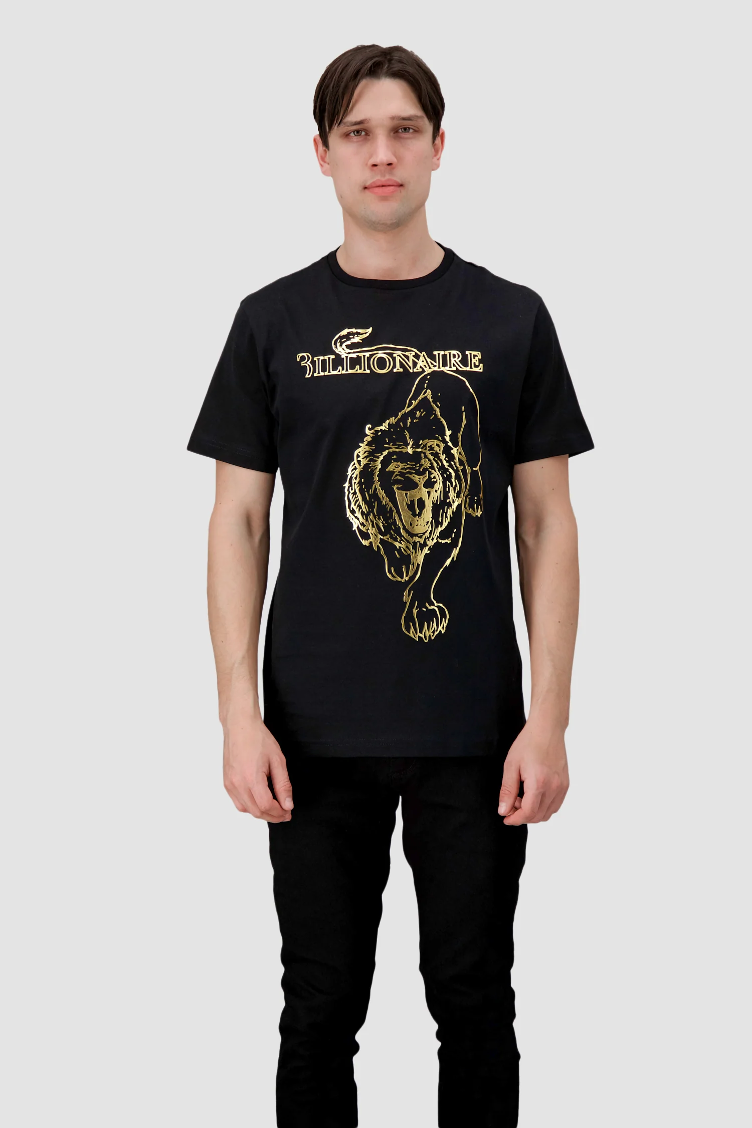 Billionaire Black/Gold SS Lion Round Neck T-Shirt - Image 4