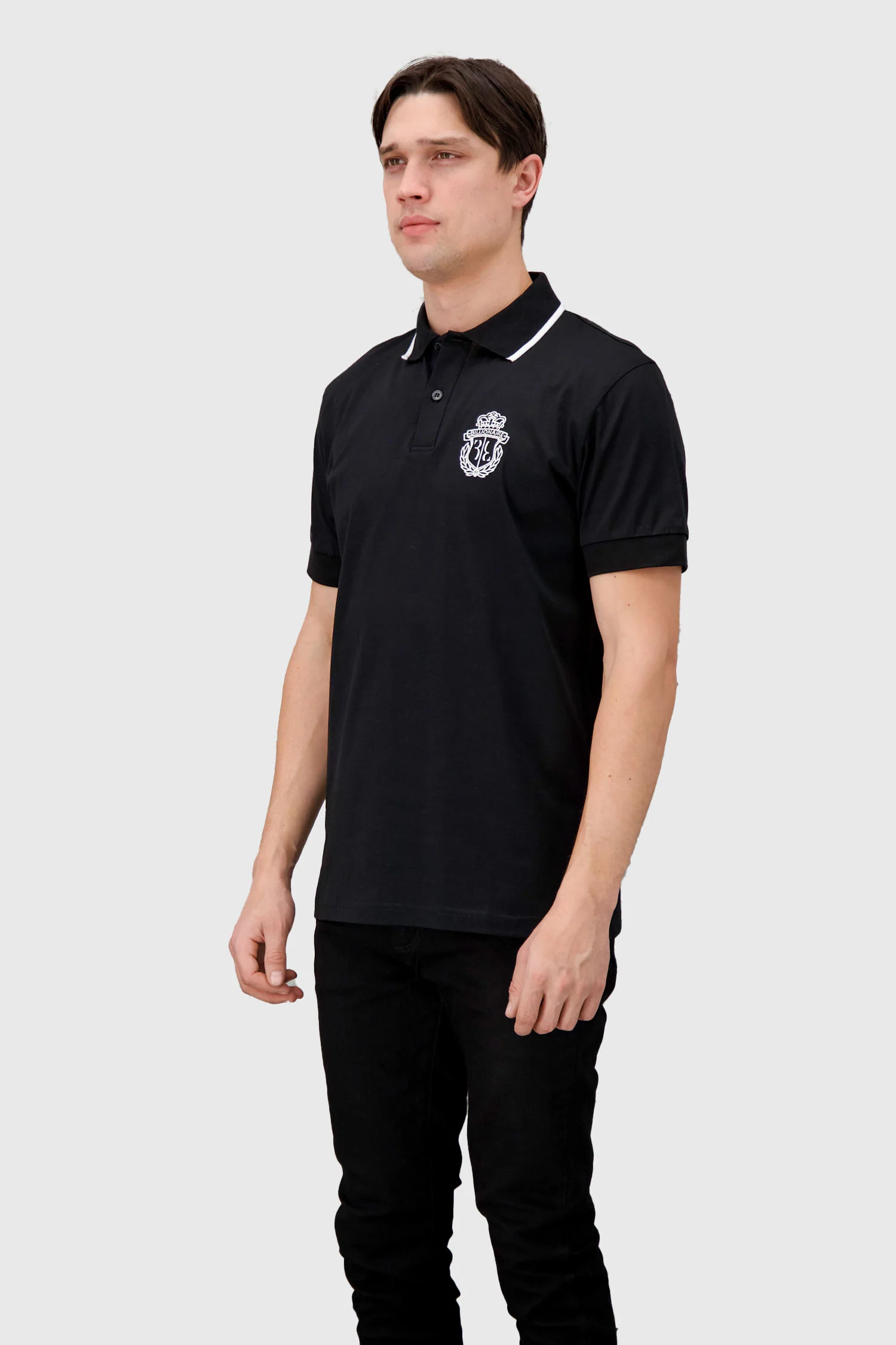 Billionaire Black SS Crest Polo - Image 3