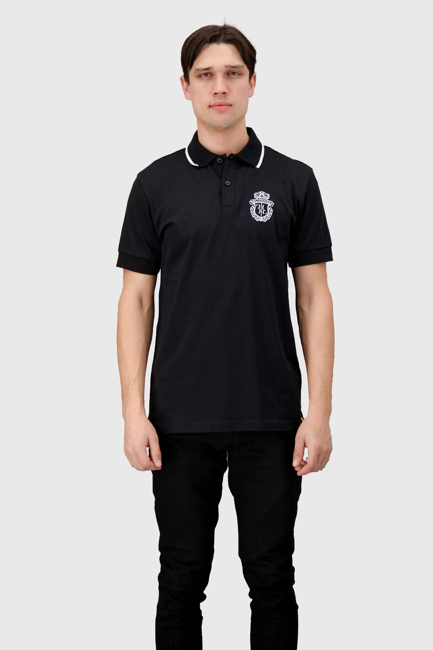 Billionaire Black SS Crest Polo - Image 4