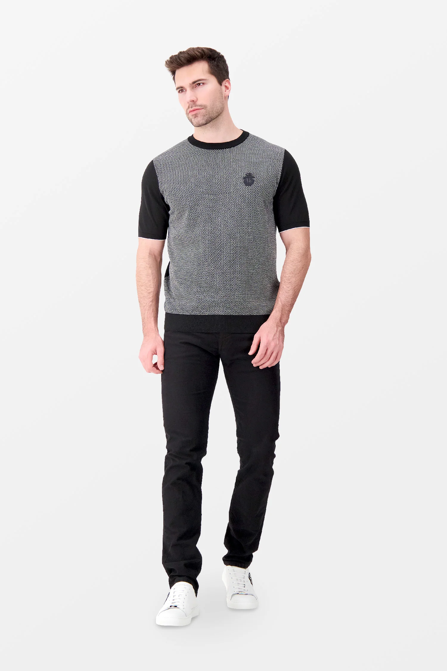 Billionaire Black SS Crest Round Neck Pullover - Image 6