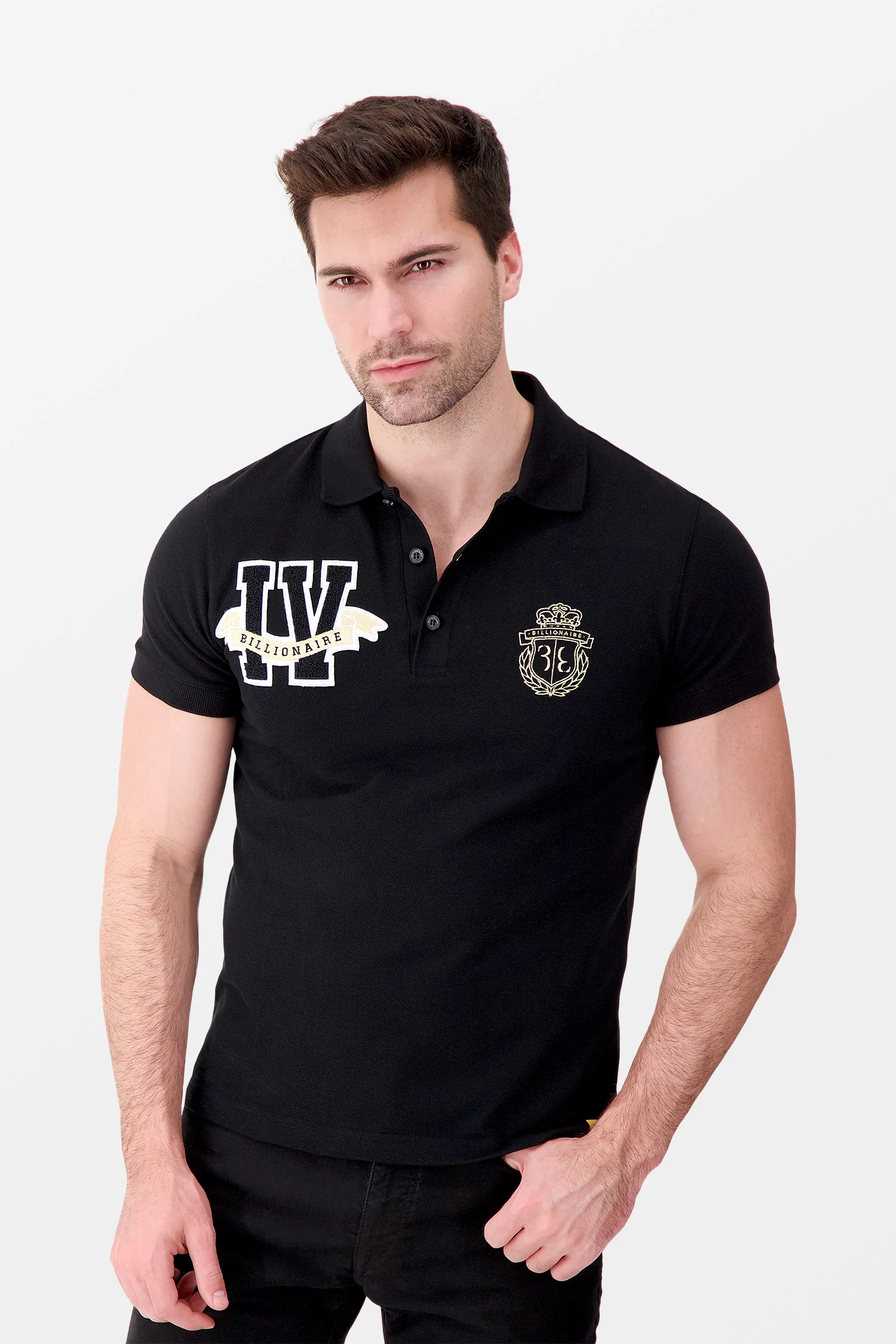 Billionaire Black SS Members Only Polo - Image 3