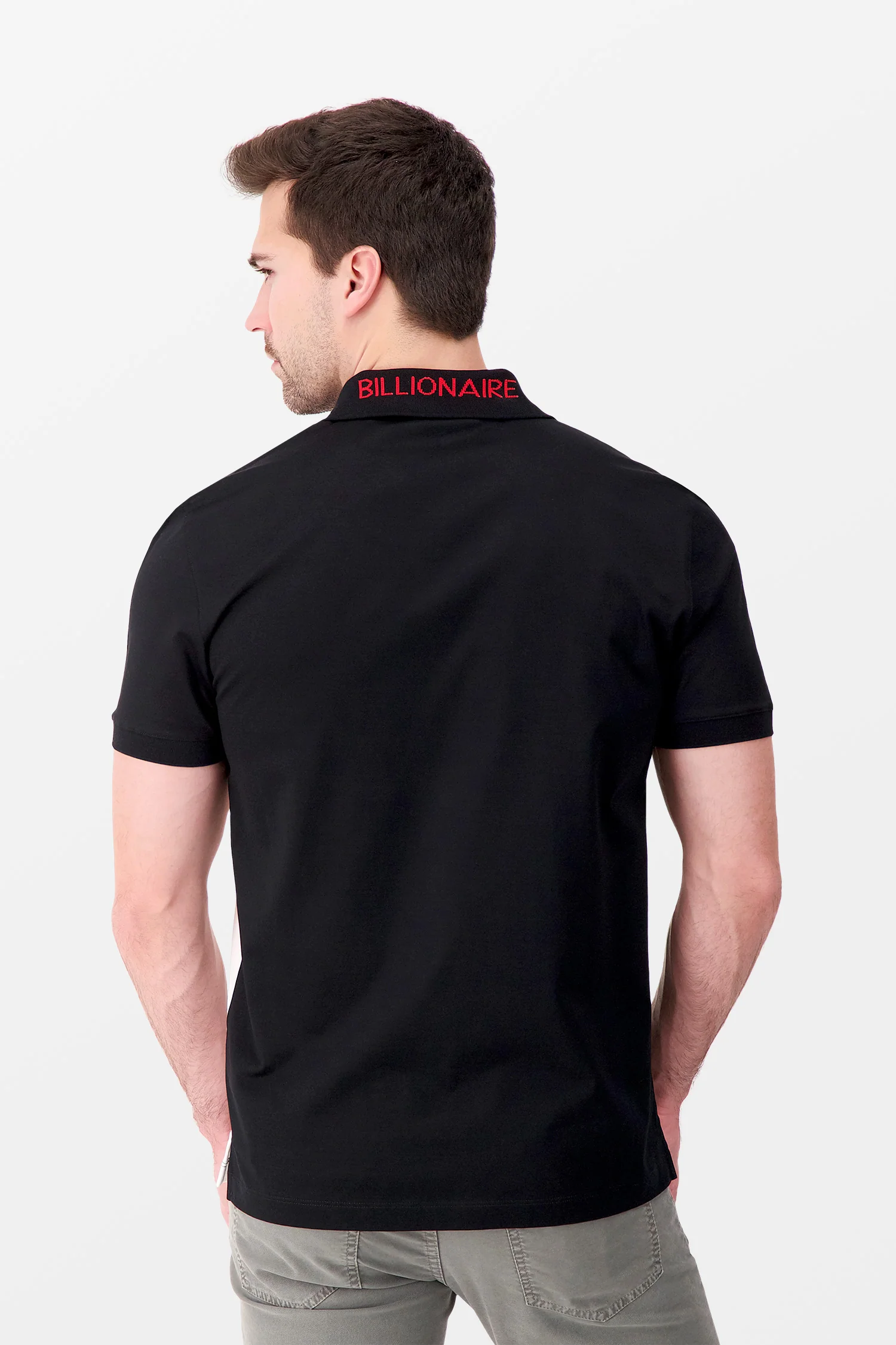 Billionaire Black Stripes SS Polo - Image 5