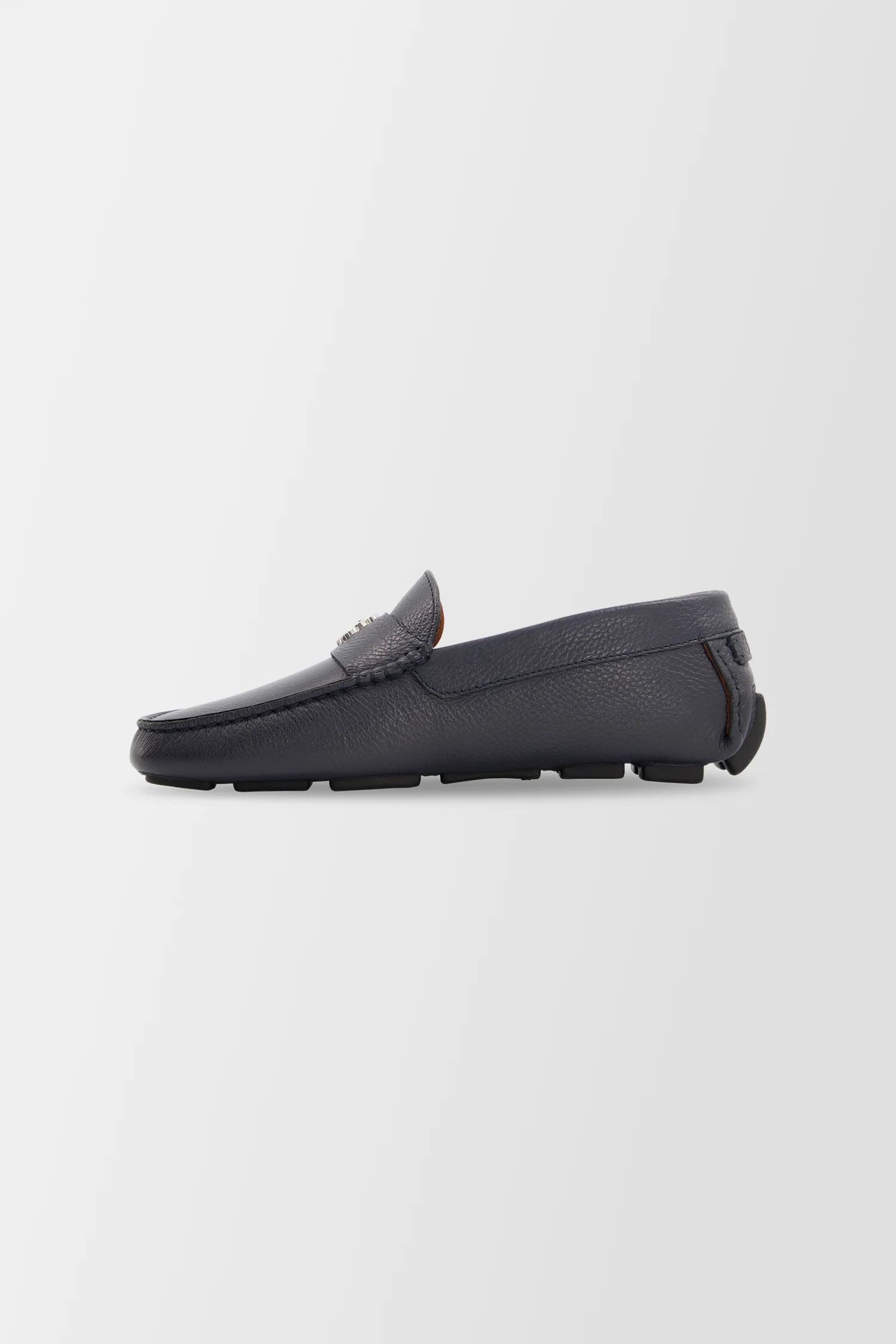 Billionaire Dark Blue Leather Moccasins - Image 3
