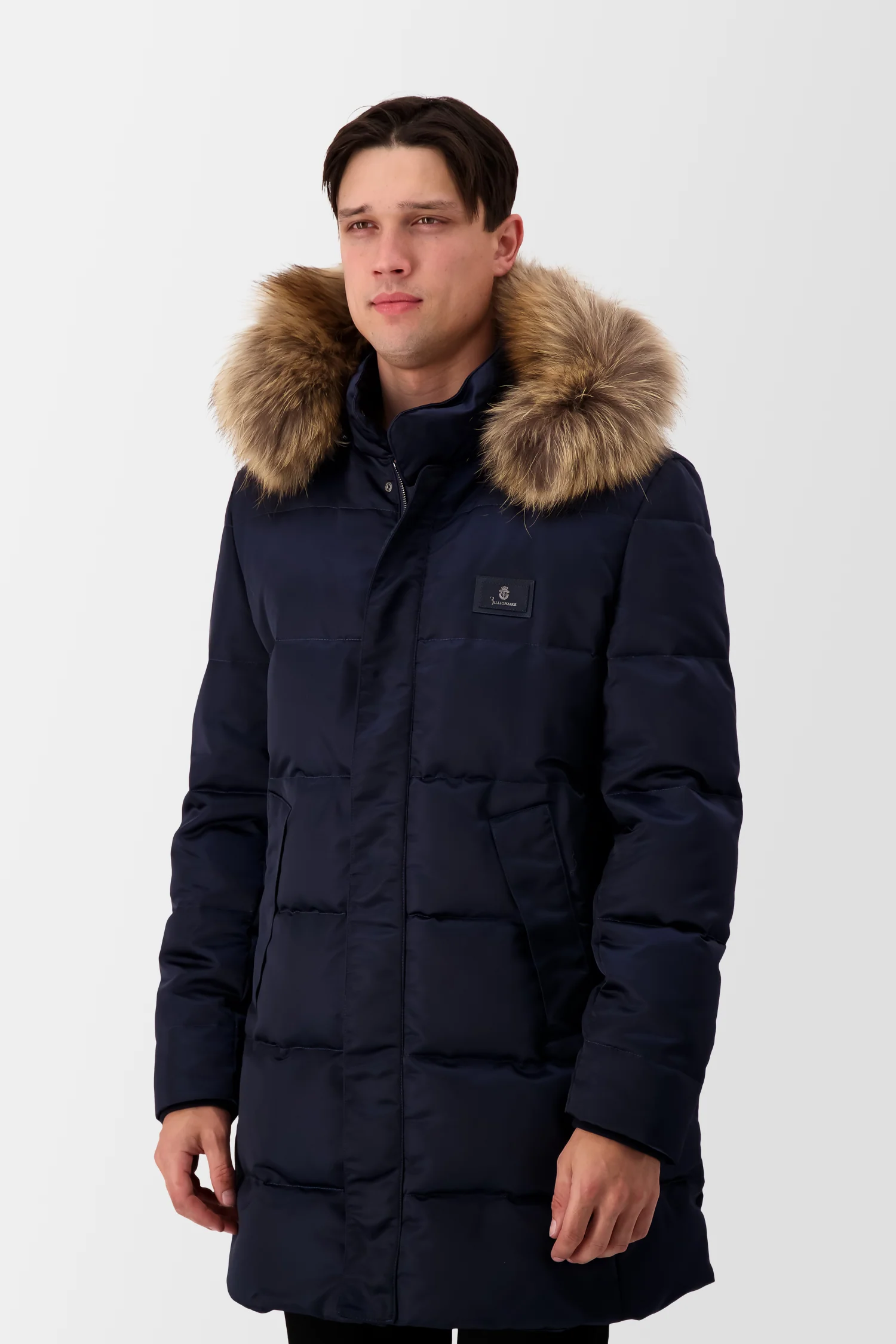 Billionaire Dark Blue Long Down Jacket - Image 2