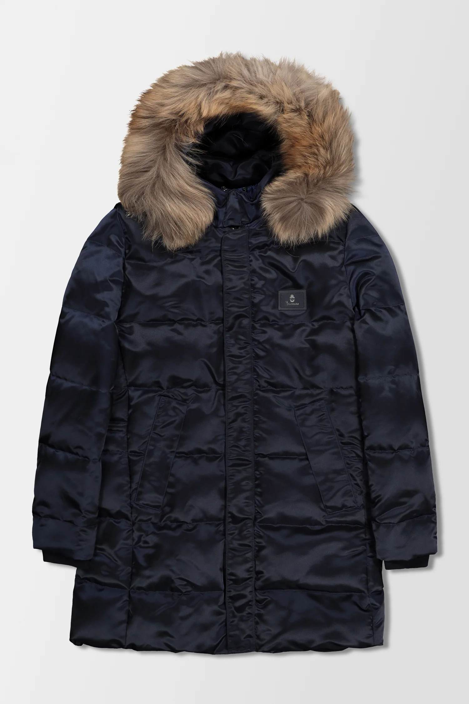 Billionaire Dark Blue Long Down Jacket - Image 4
