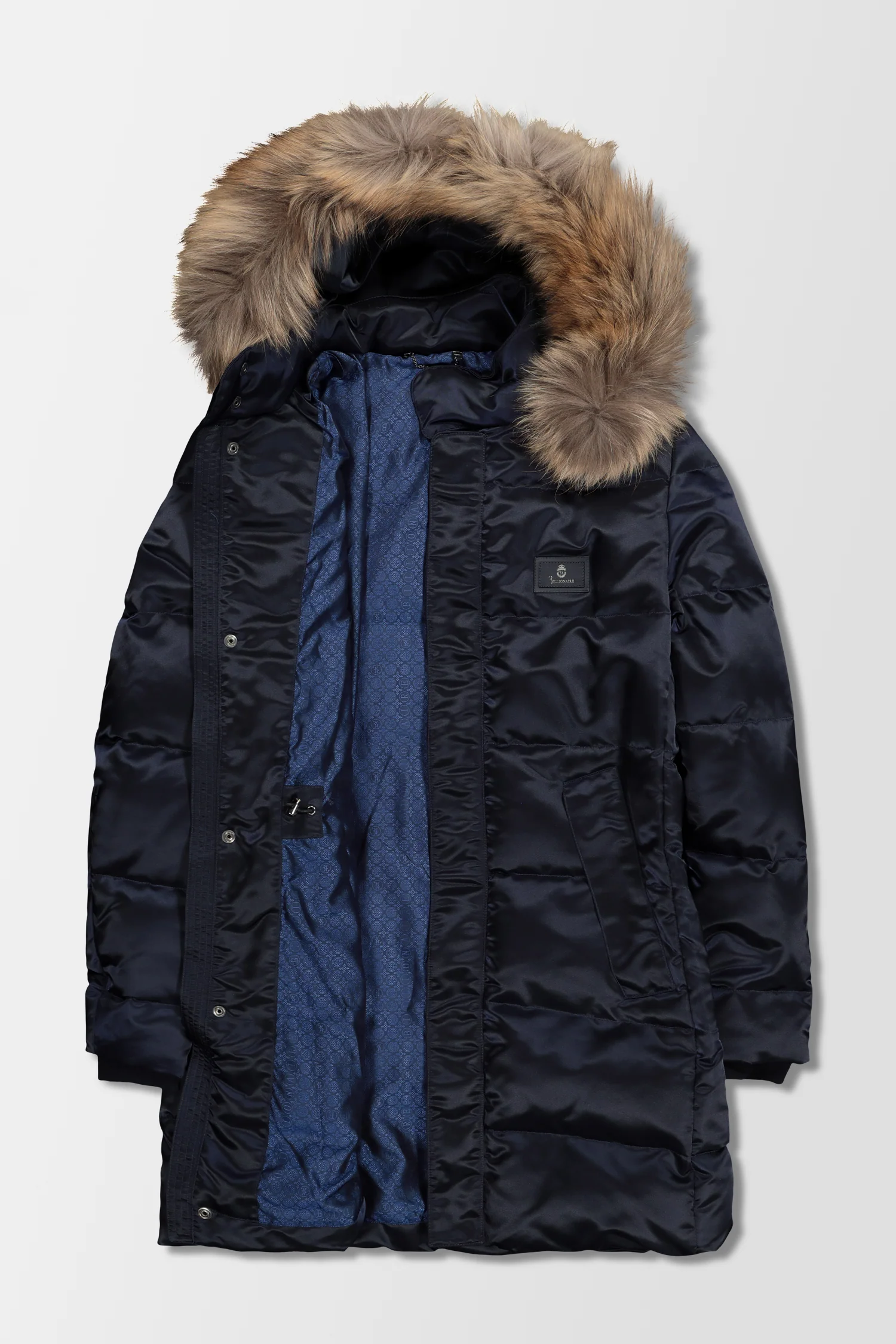 Billionaire Dark Blue Long Down Jacket - Image 5