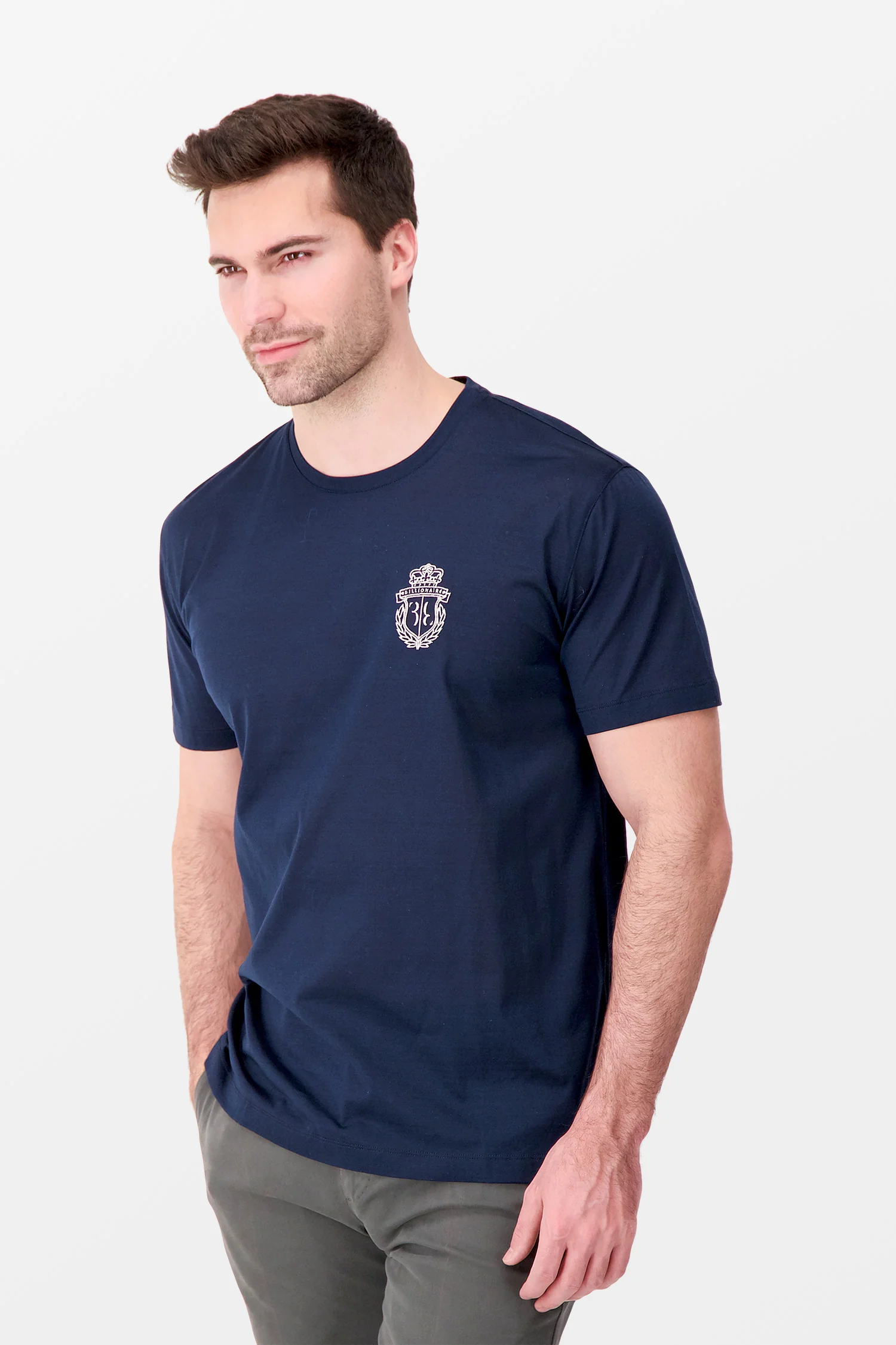 Billionaire Dark Blue SS Crest T-Shirt - Image 3