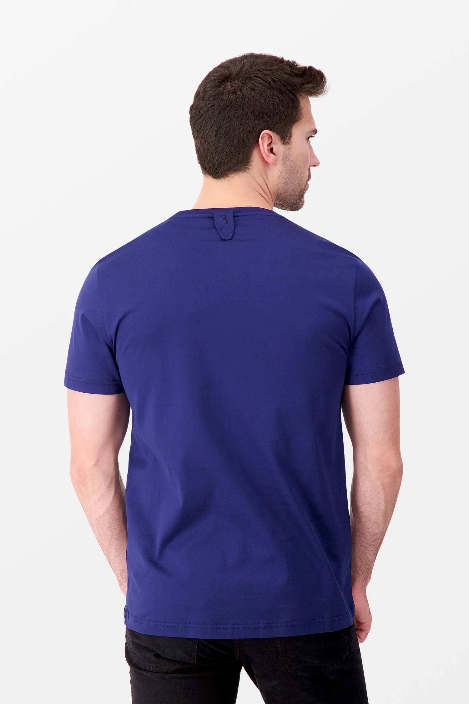Billionaire Dark Blue SS Logos Round Neck T-Shirt - Image 5