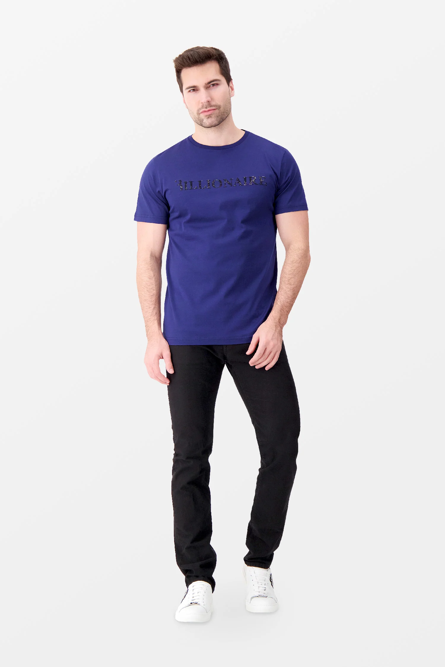 Billionaire Dark Blue SS Logos Round Neck T-Shirt - Image 6