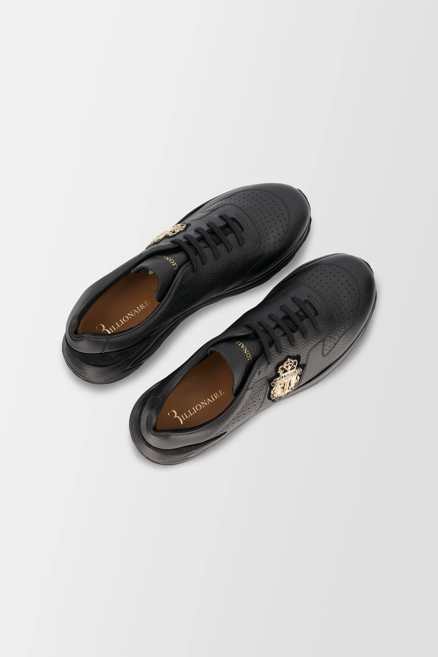 Billionaire Gold Crest Black Sneakers - Image 5