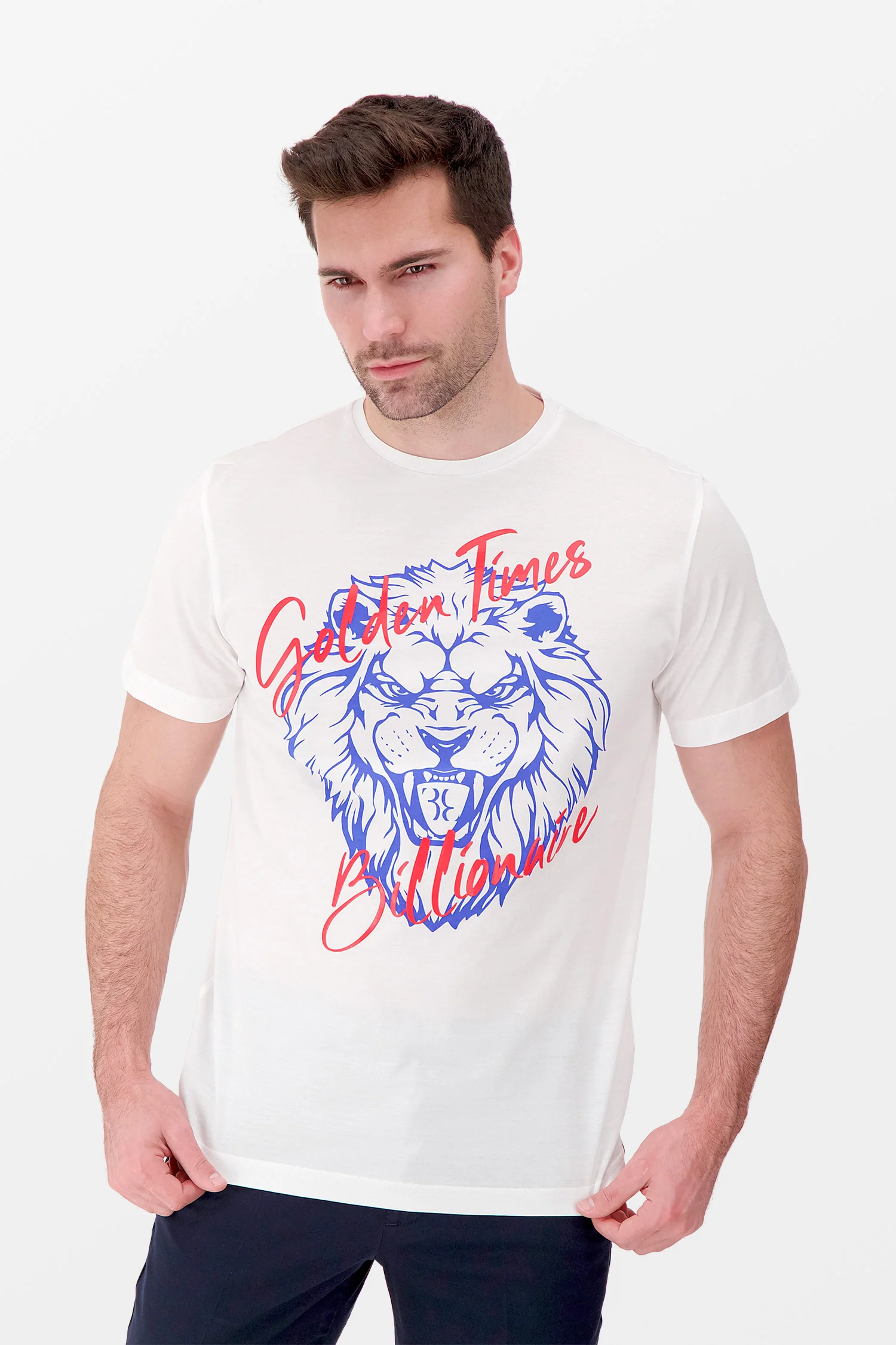 Billionaire White SS Lion Logo T-Shirt - Image 2