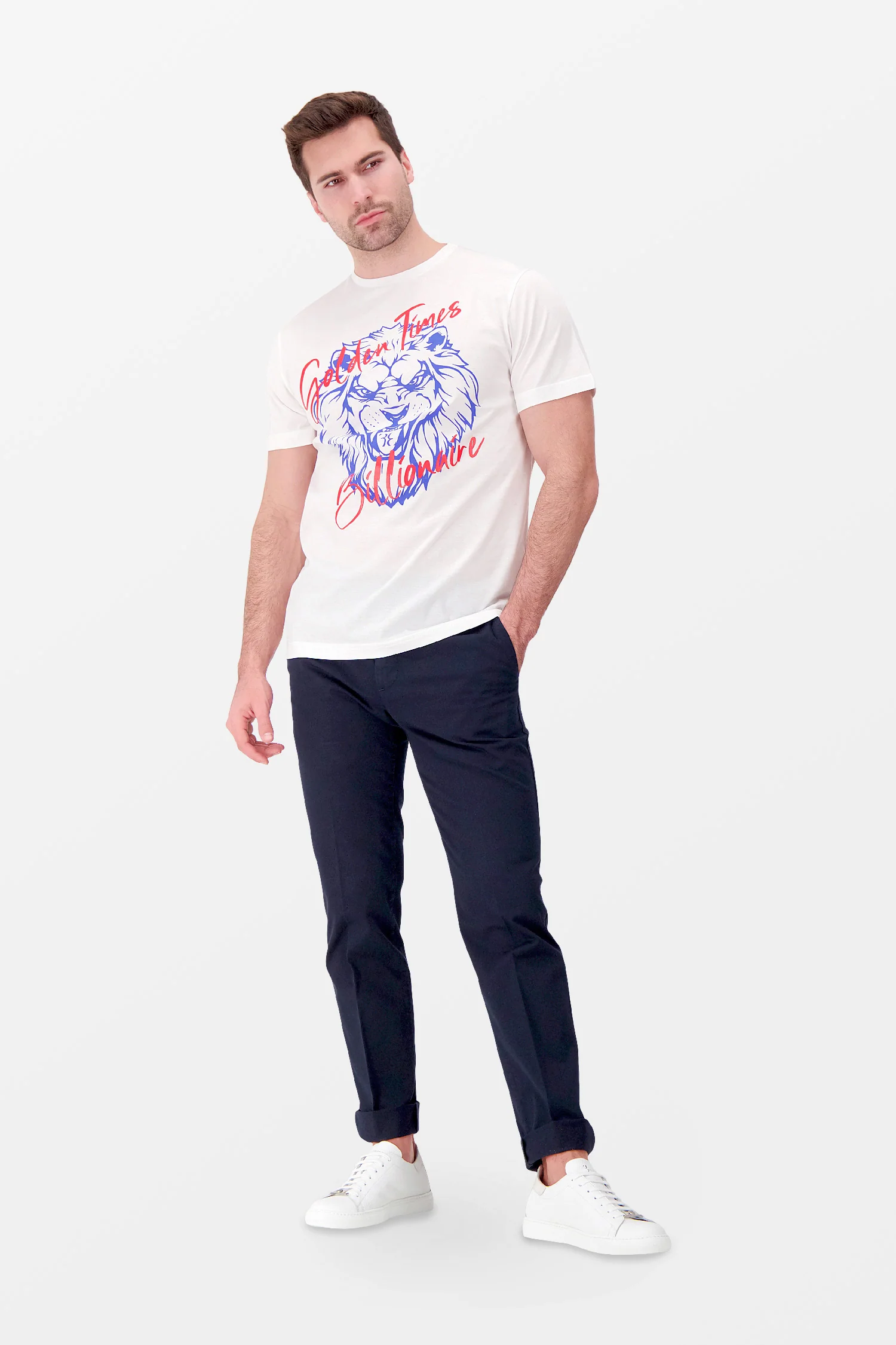 Billionaire White SS Lion Logo T-Shirt - Image 6