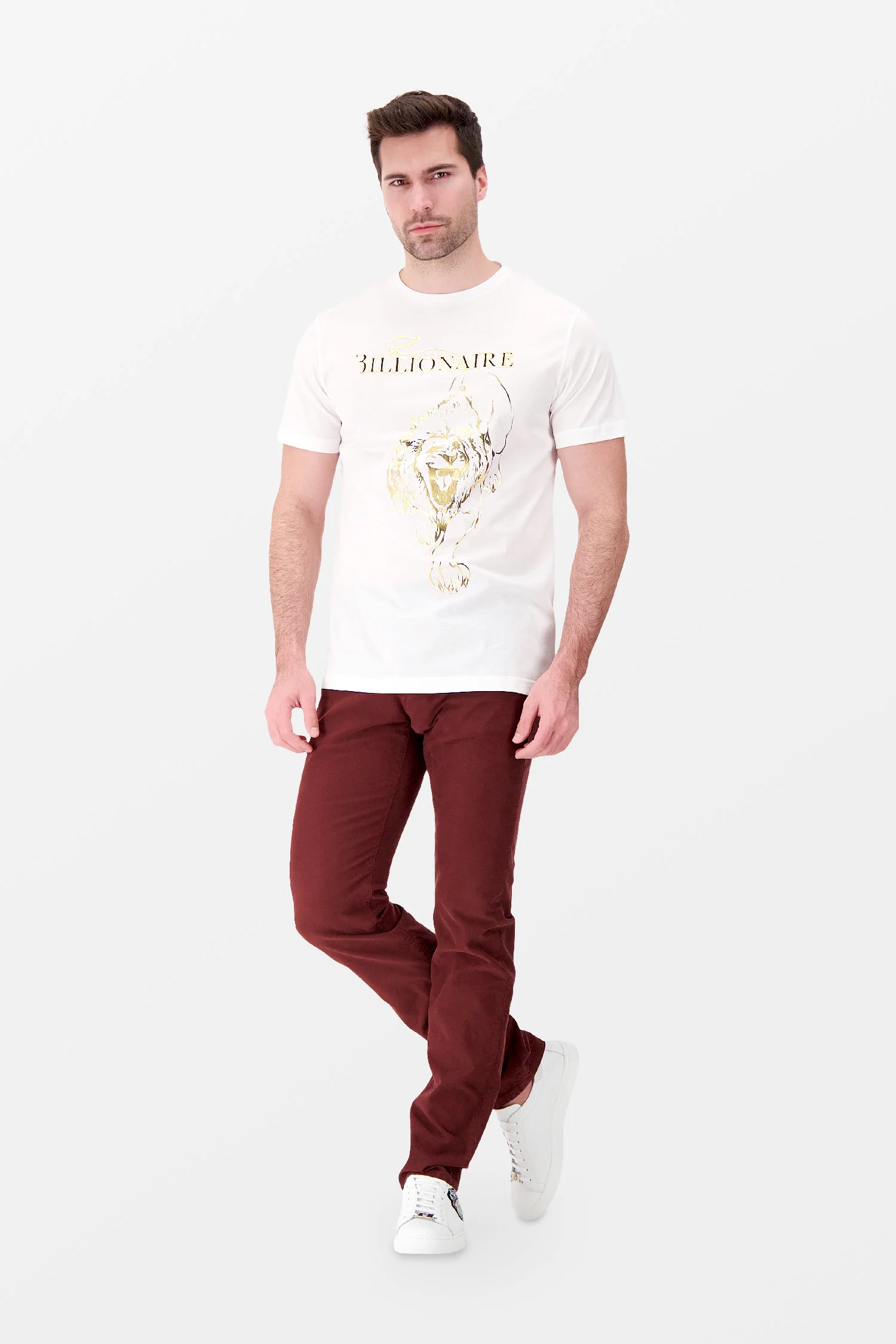 Billionaire White SS Lion Round Neck T-Shirt - Image 6