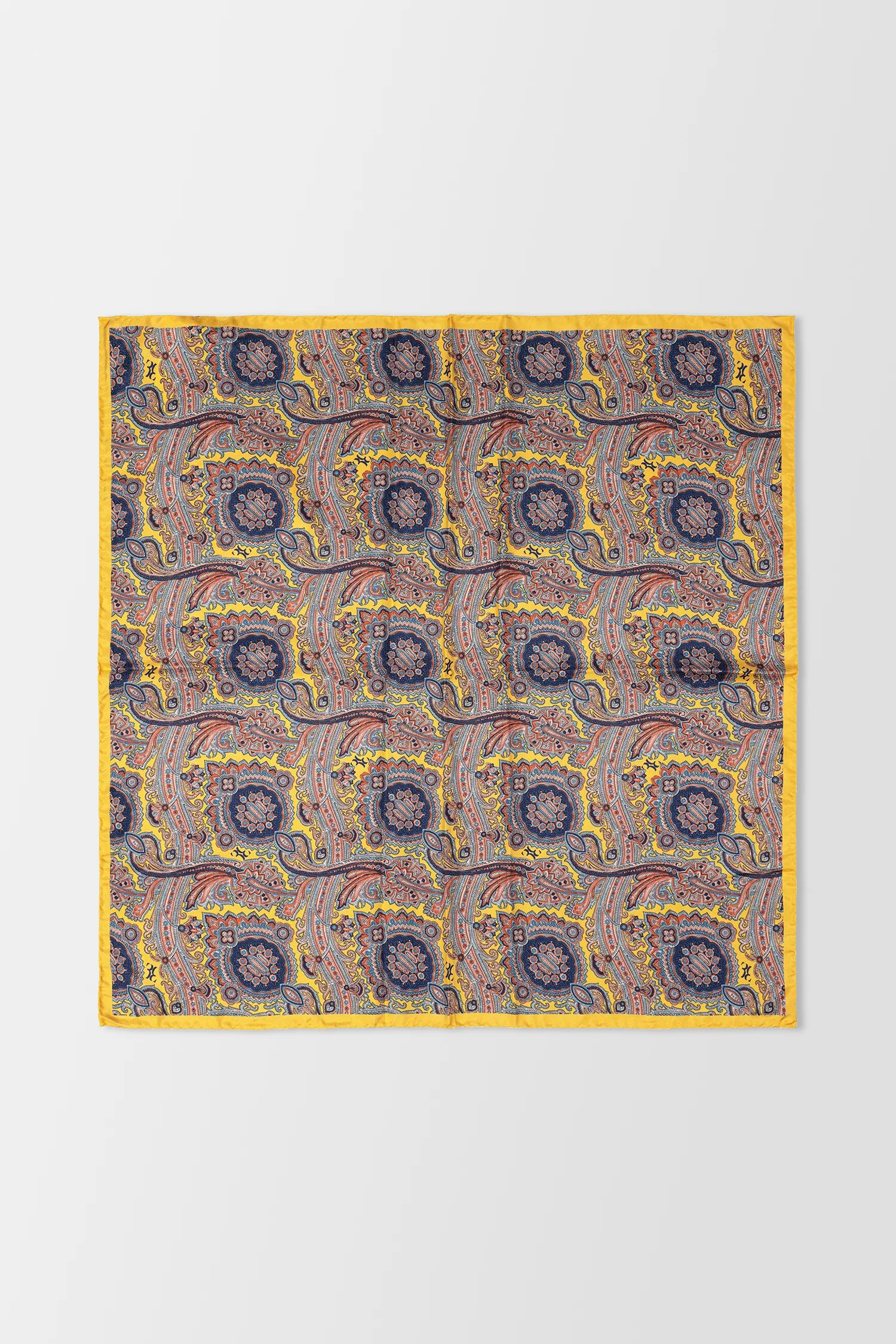 Billionaire Yellow Foulard Paisley Scarf