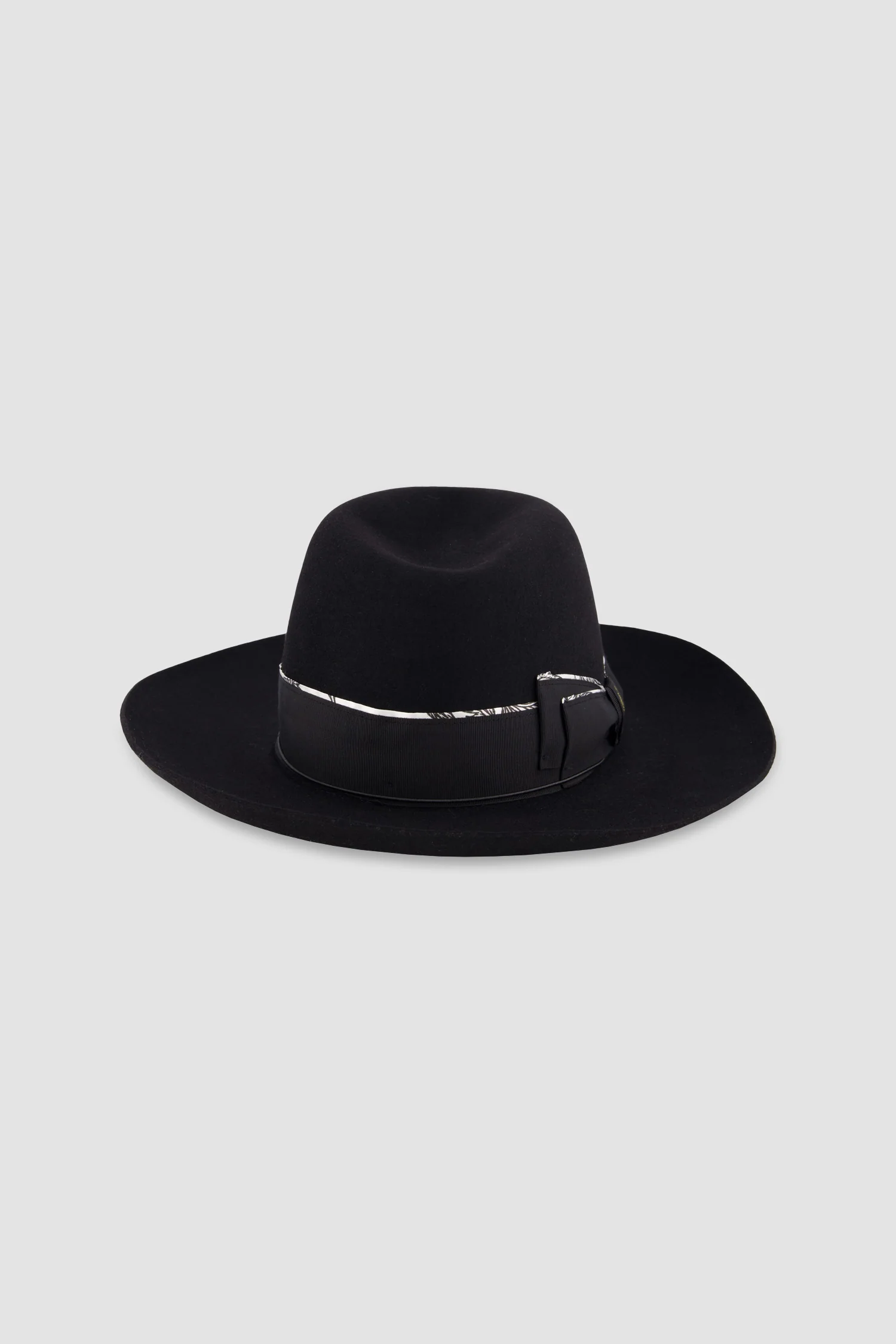 Borsalino Black Alessandria Rasato Tesa Larga Hat - Image 3