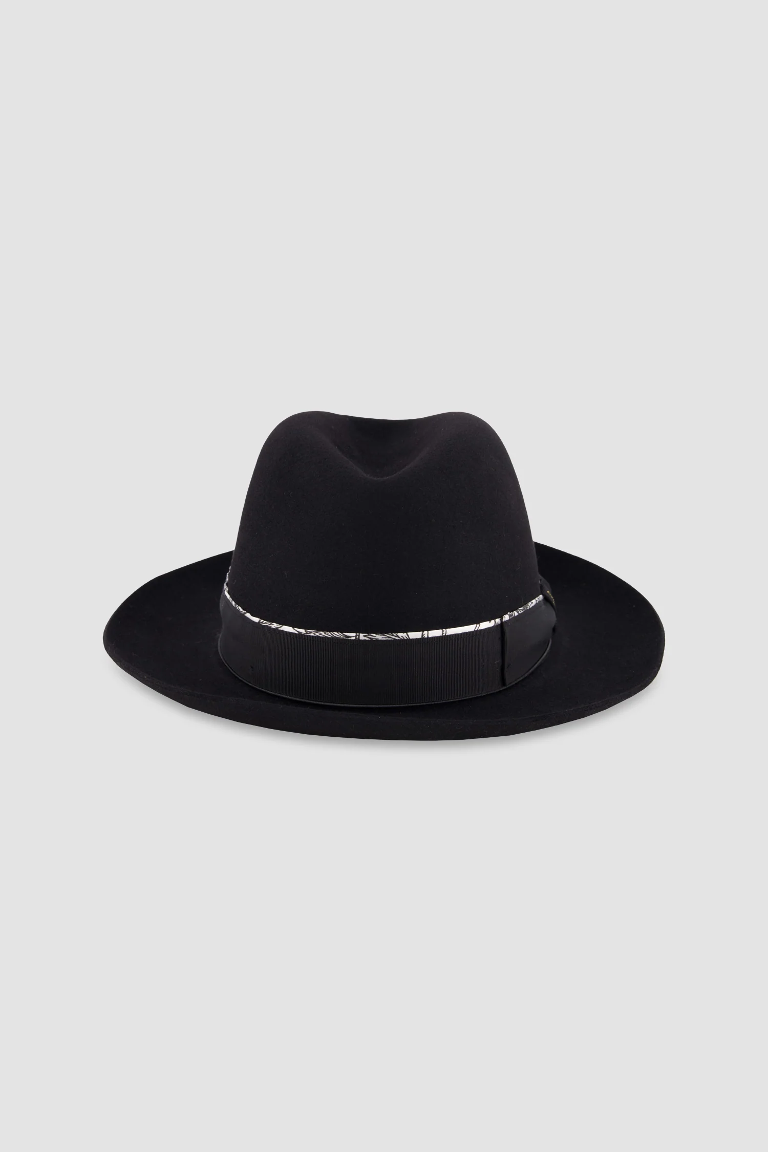 Borsalino Black Alessandria Rasato Tesa Media Hat - Image 4