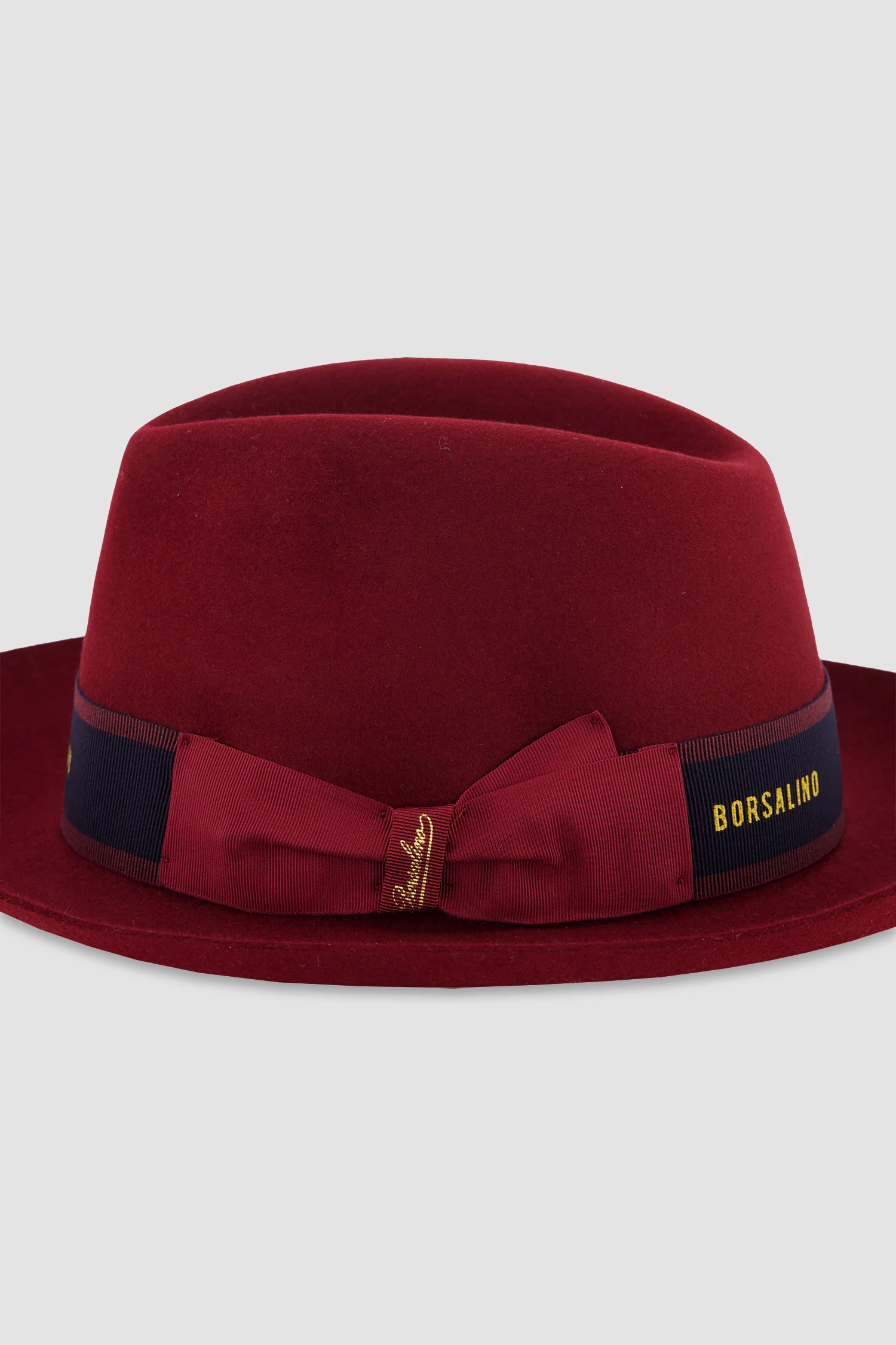 Borsalino Red Alessandria Rasato Tesa Media Hat - Image 3