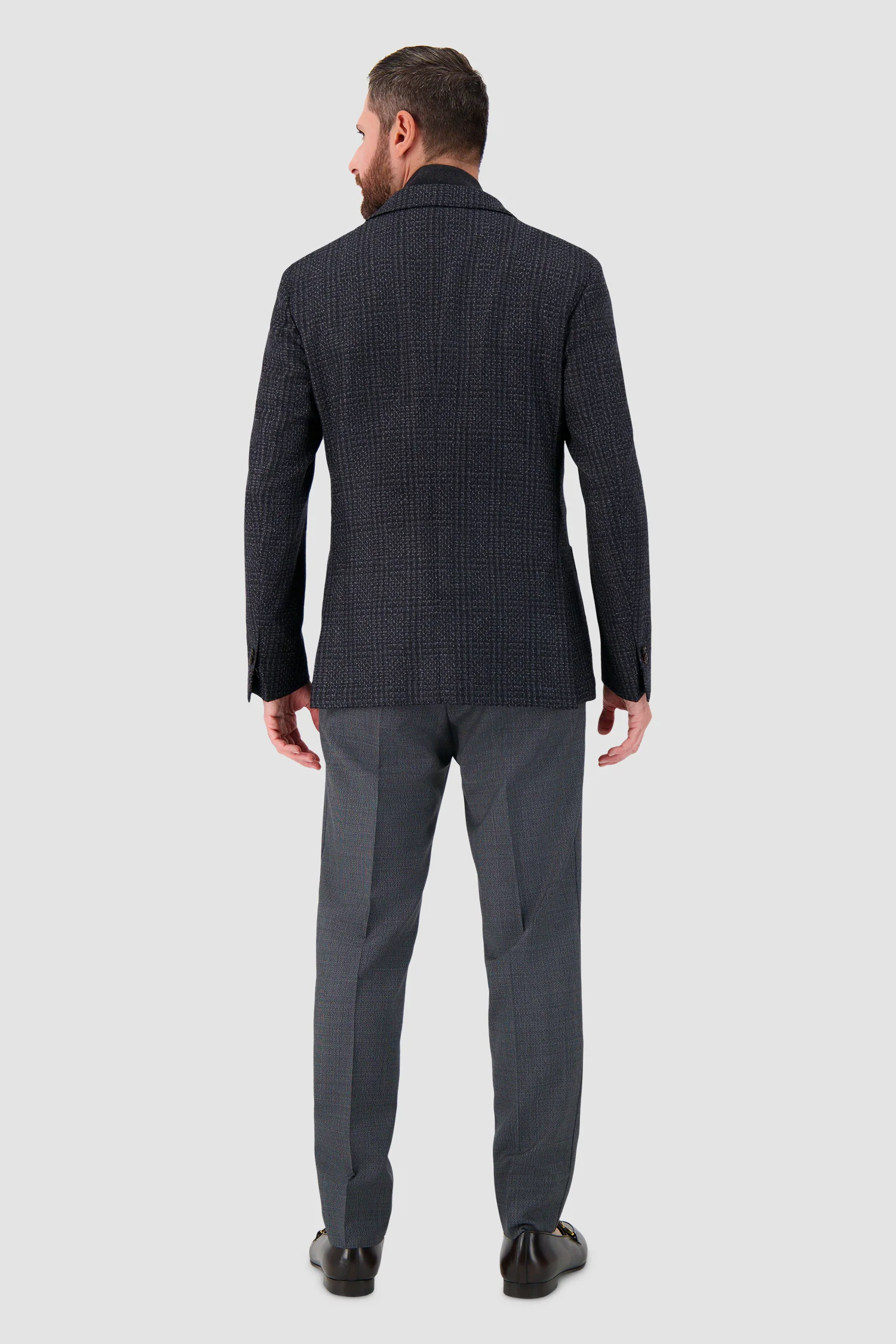 Corneliani Charcoal Wool Jacket with knit insert - Image 6