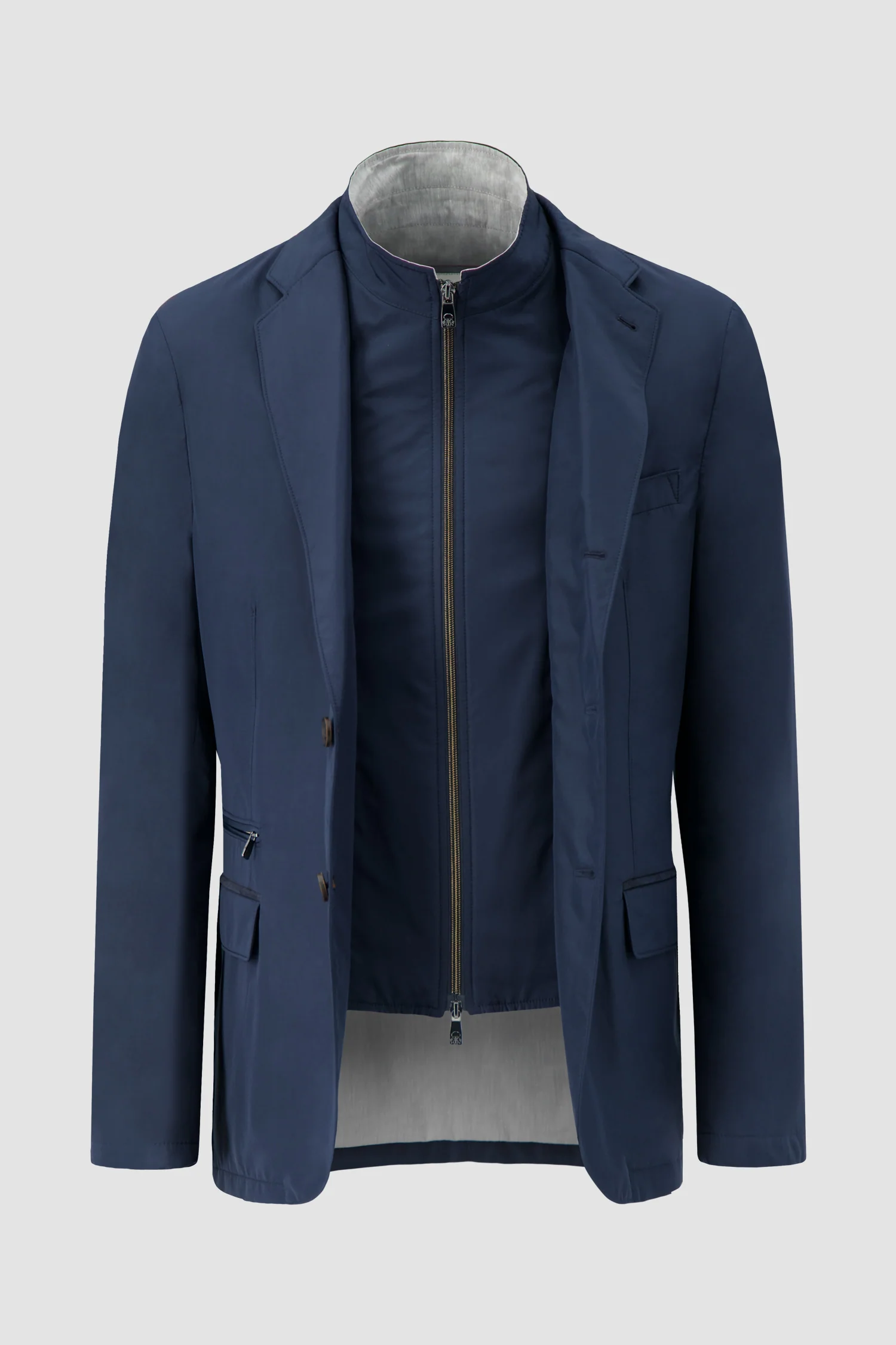 Corneliani Navy Nylon Jacket with insert