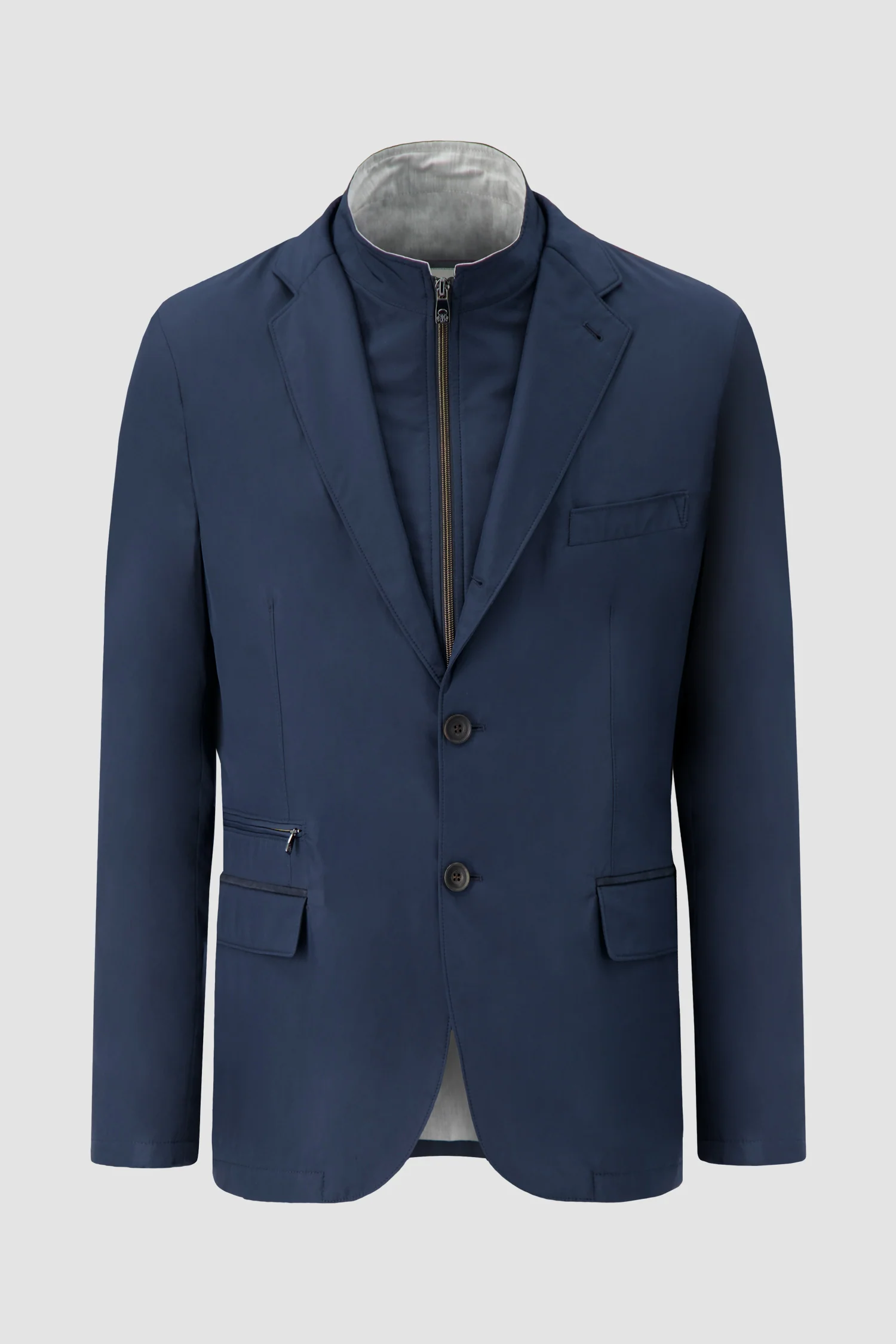 Corneliani Navy Nylon Jacket with insert - Image 2