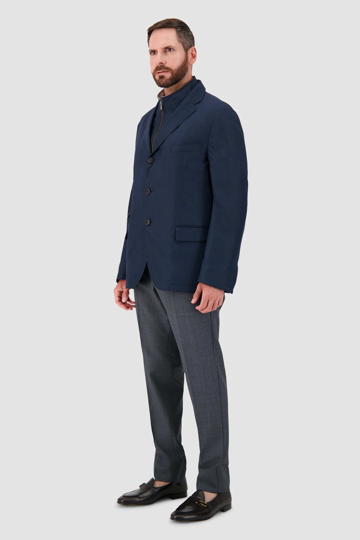 Corneliani Navy Nylon Jacket with insert - Image 5