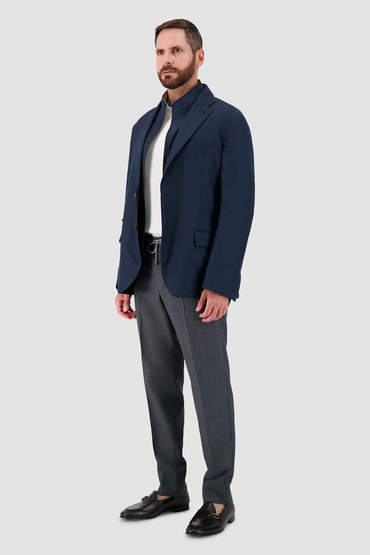 Corneliani Navy Nylon Jacket with insert - Image 8