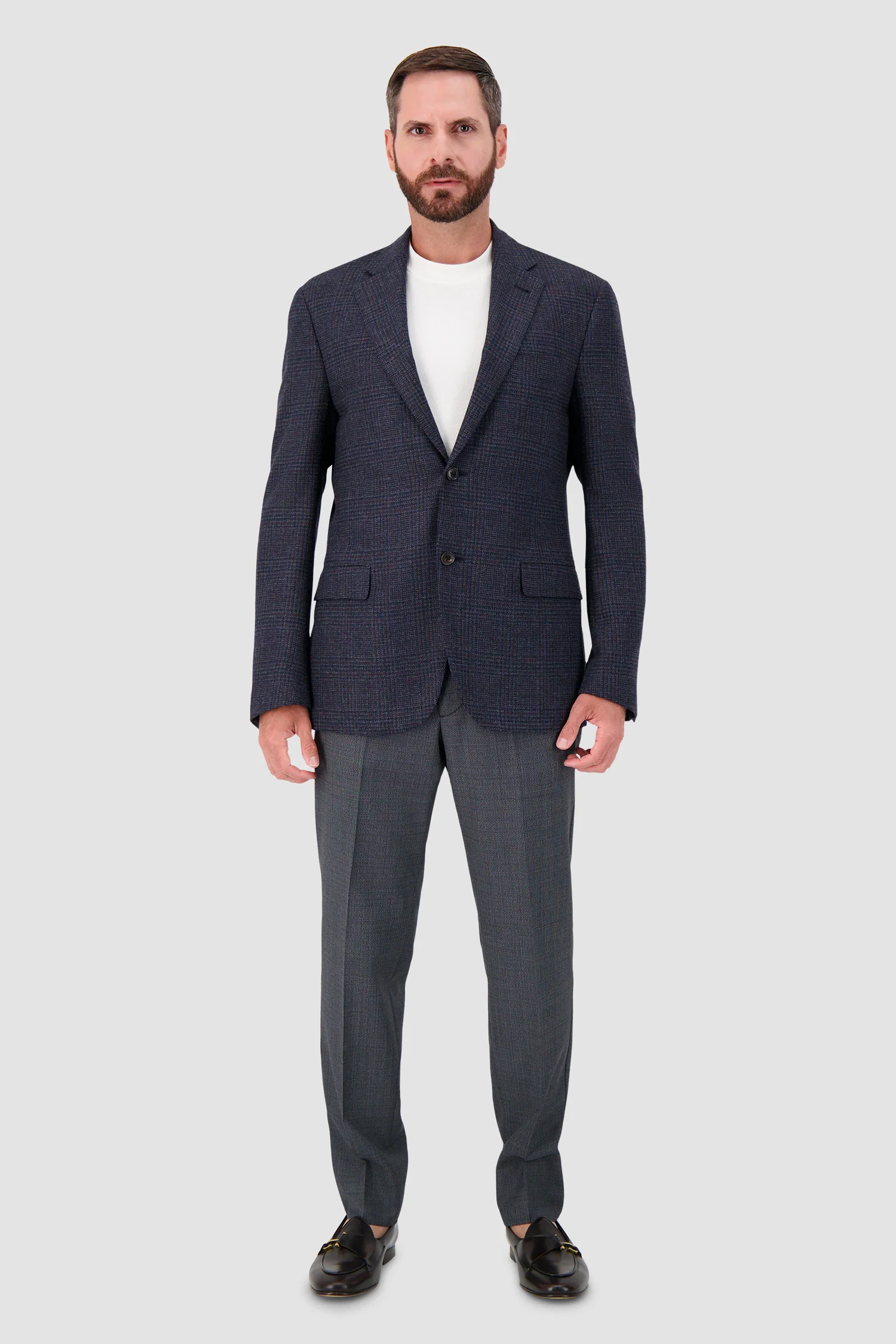 Corneliani Wool Blazer - Navy/Brown - Image 3