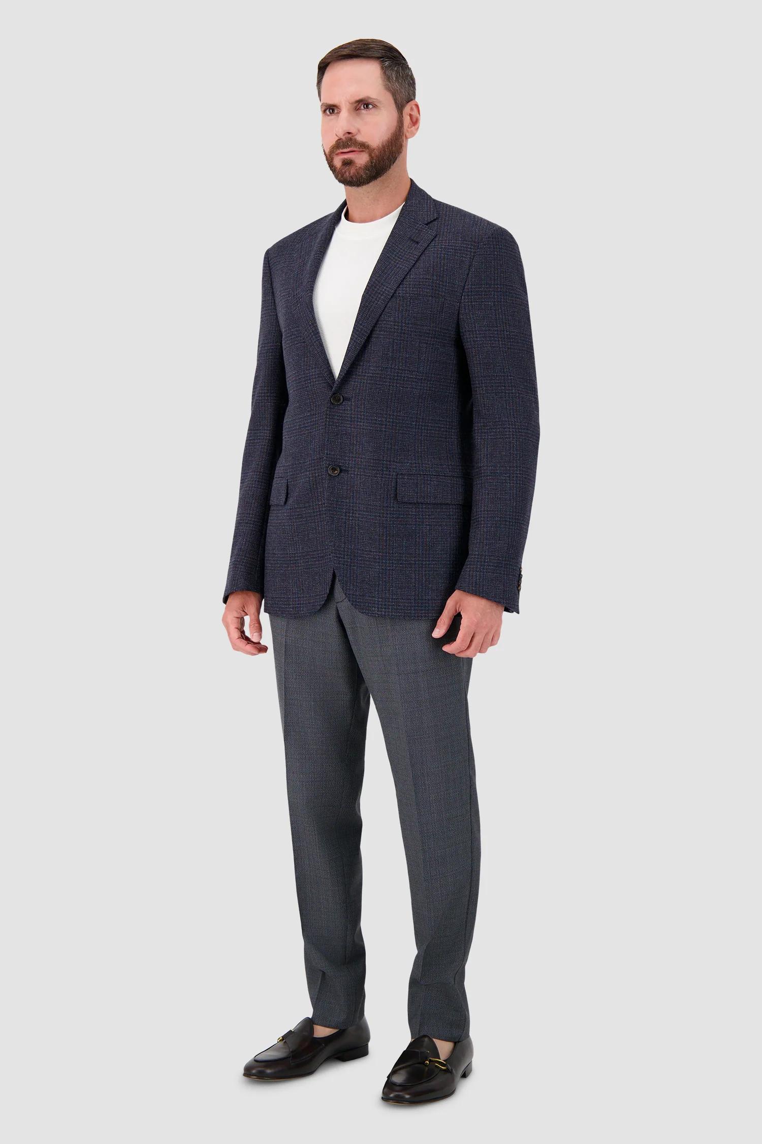 Corneliani Wool Blazer - Navy/Brown - Image 4