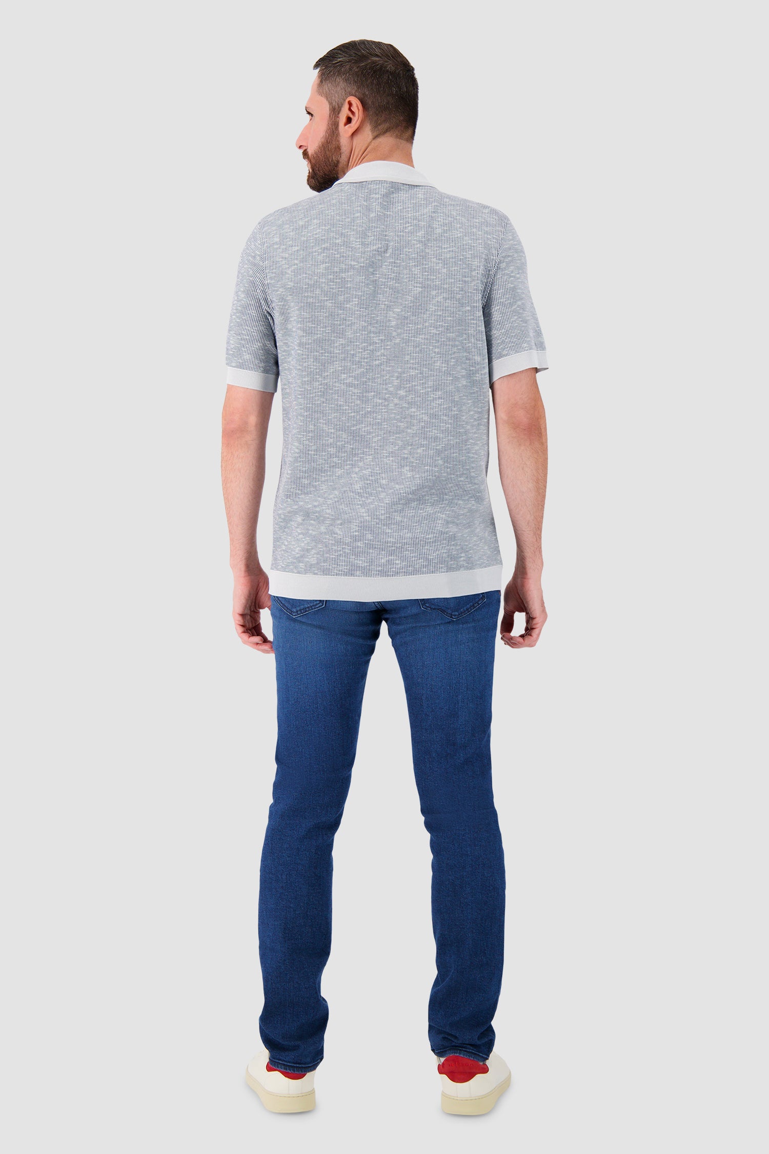 Corneliani Grey Zip Polo - Image 5