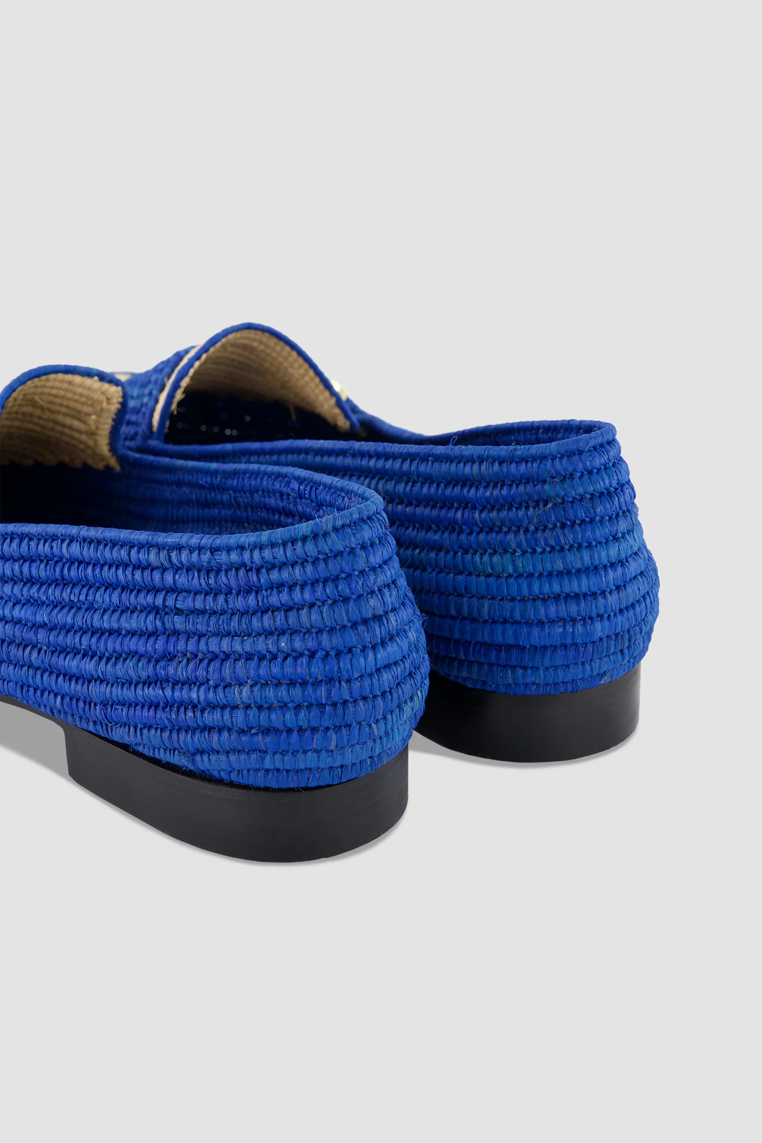Edhen Milano Agadir Blue Raffia Loafers - Image 5