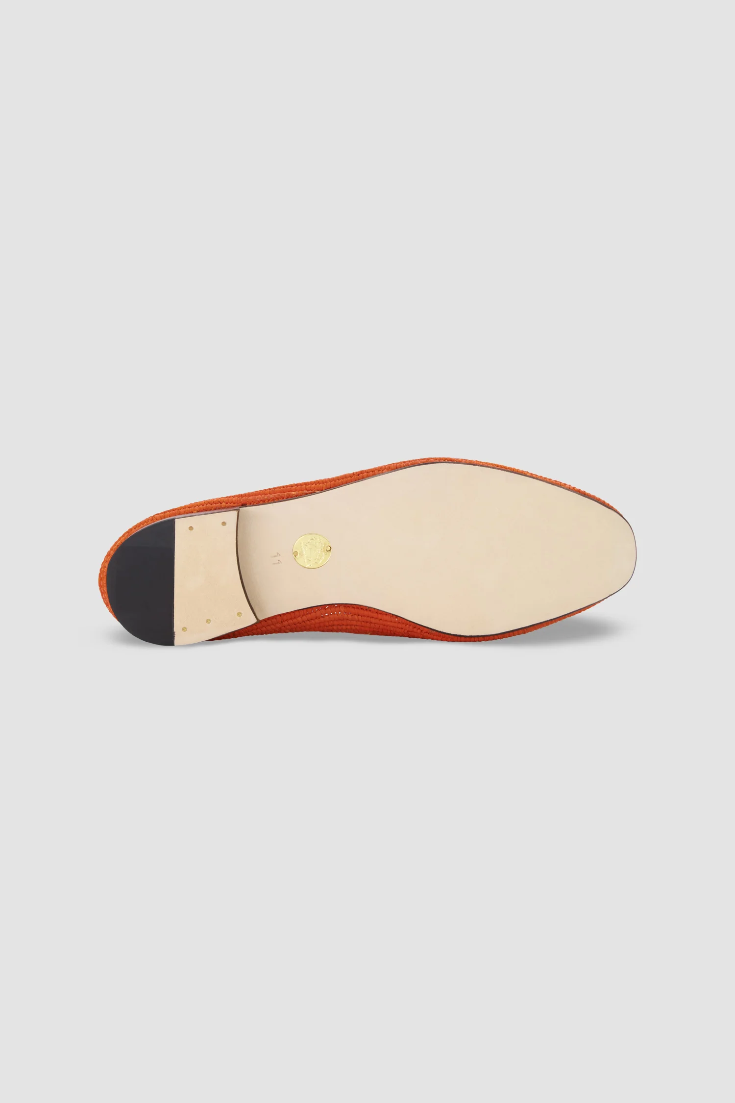 Edhen Milano Agadir Orange Raffia Loafers - Image 5