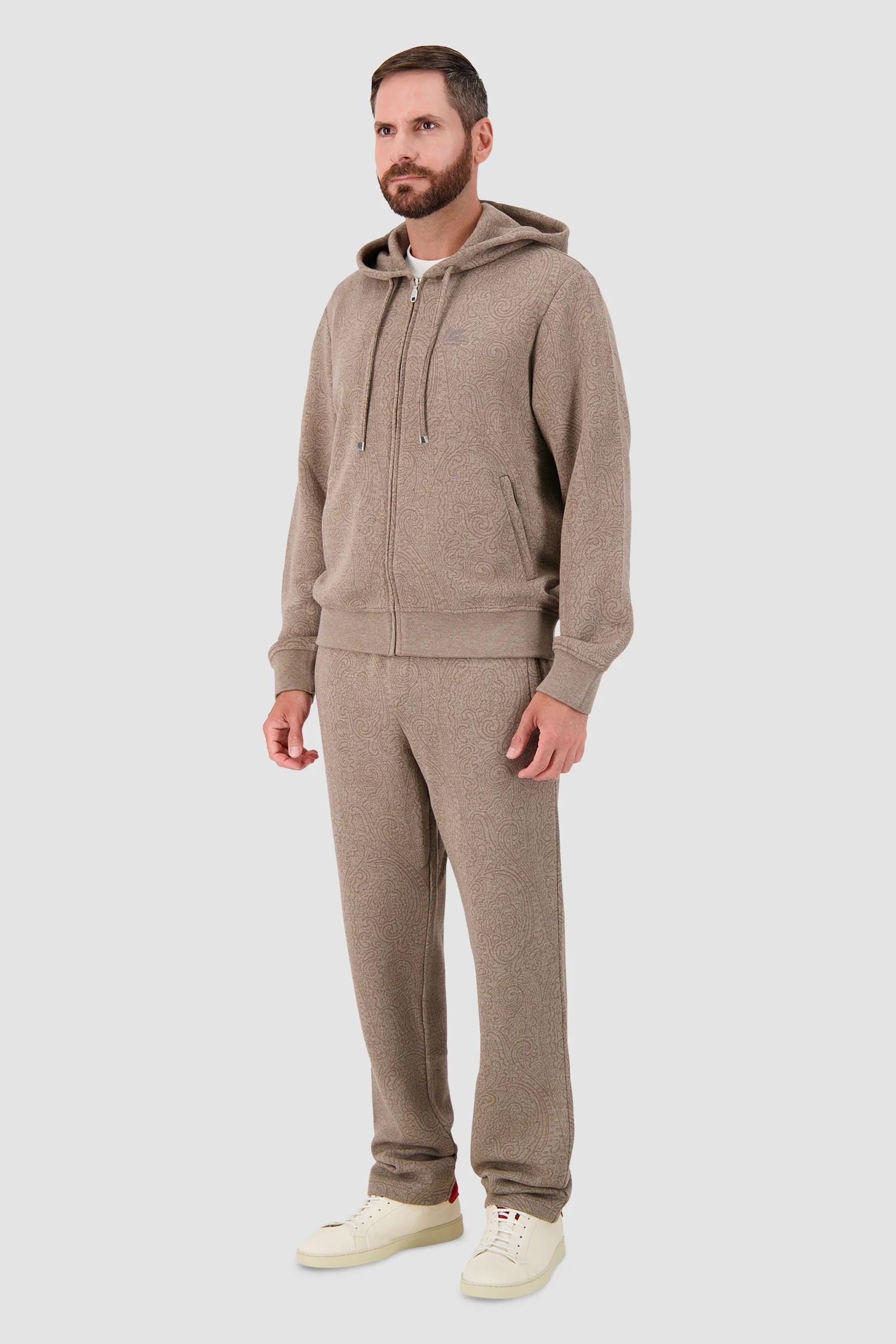 Etro Beige Paisley Knit Hoodie - Image 4