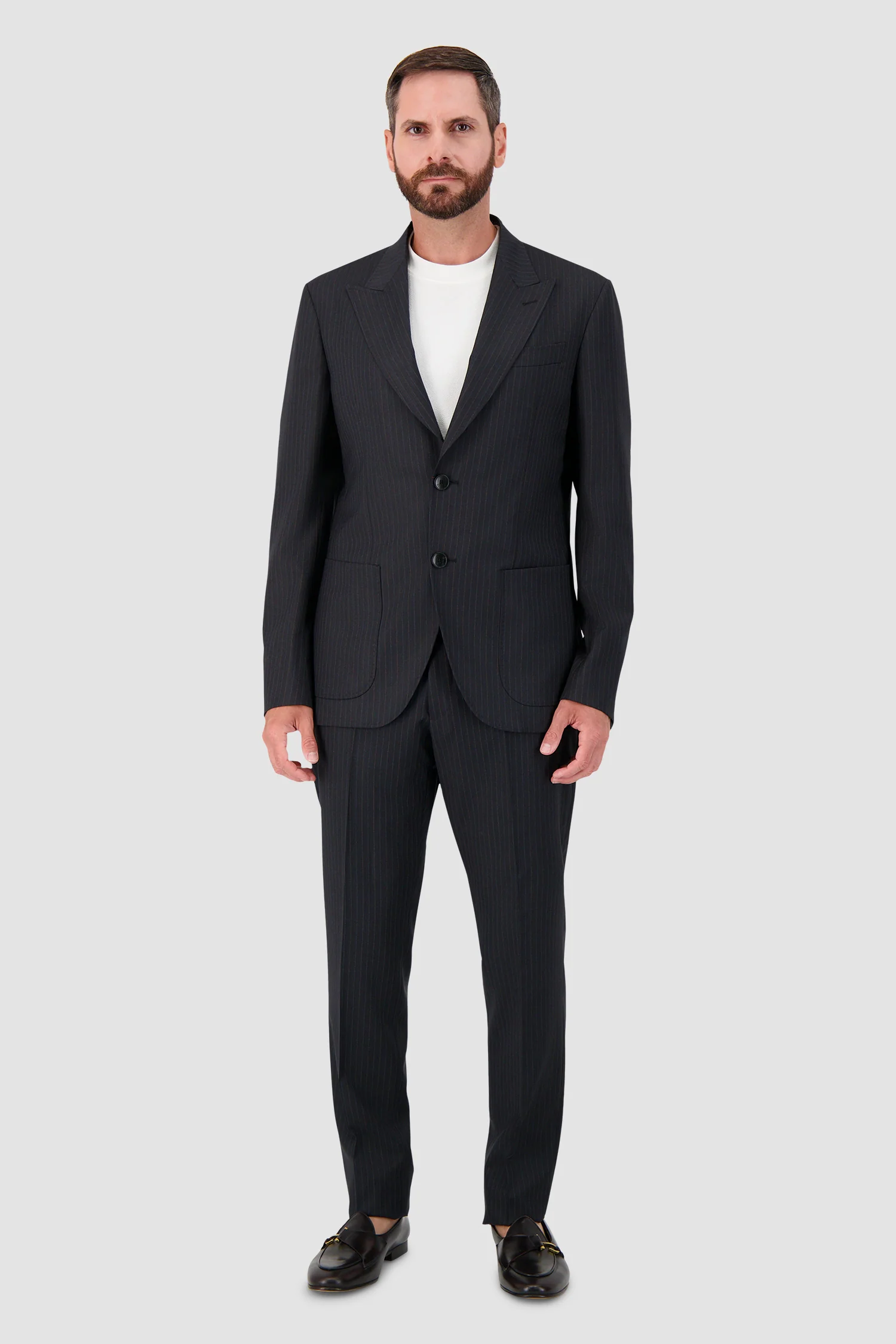 Etro Black Pinstripe Wool Blazer & Trouser Suit Set - Image 5