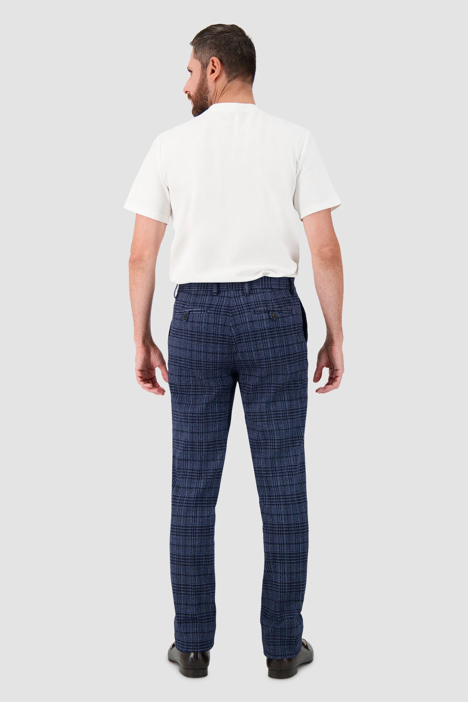 Etro Navy Plaid Trousers - Image 3