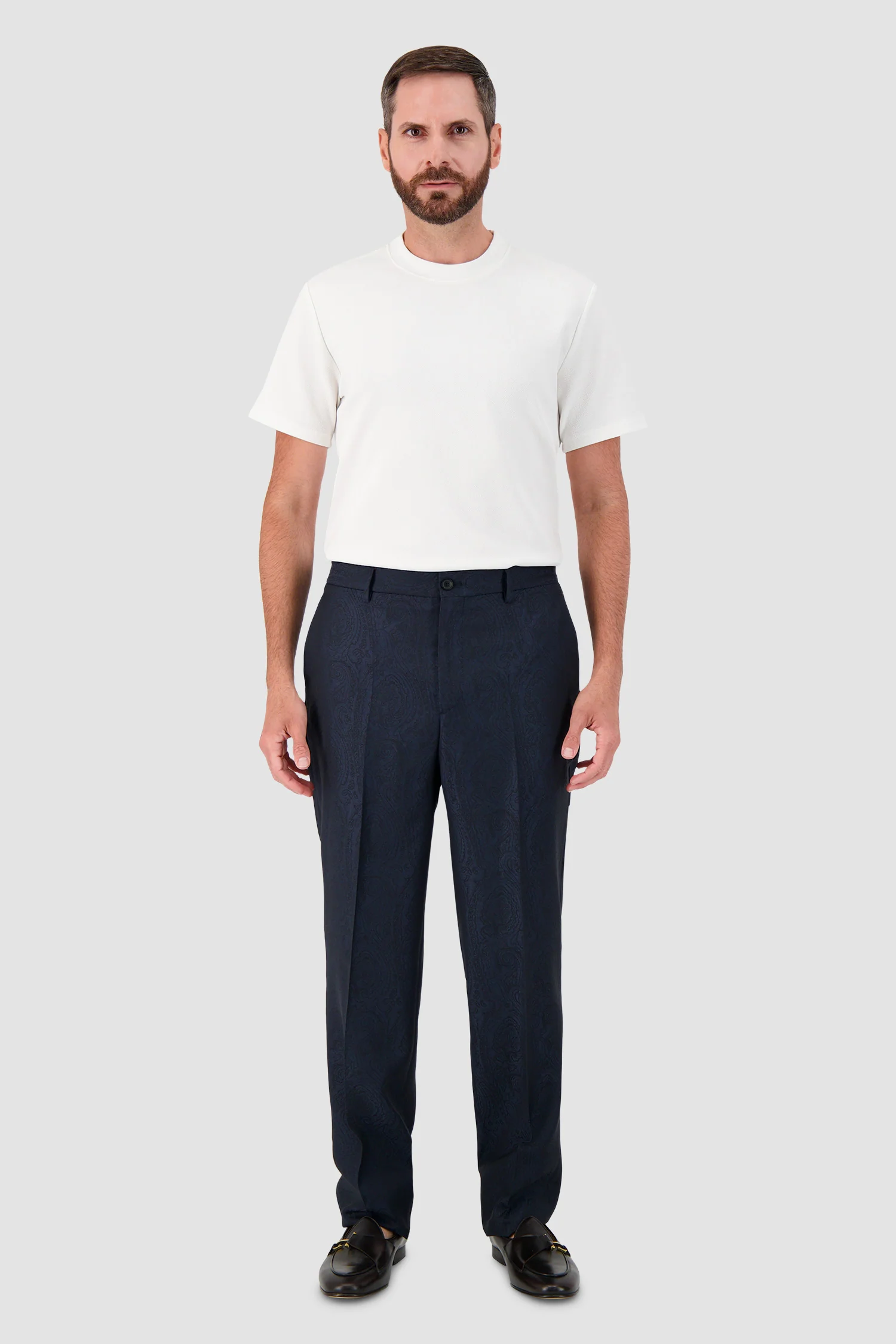 Etro Tonal Paisley Jacquard Trousers - Image 3