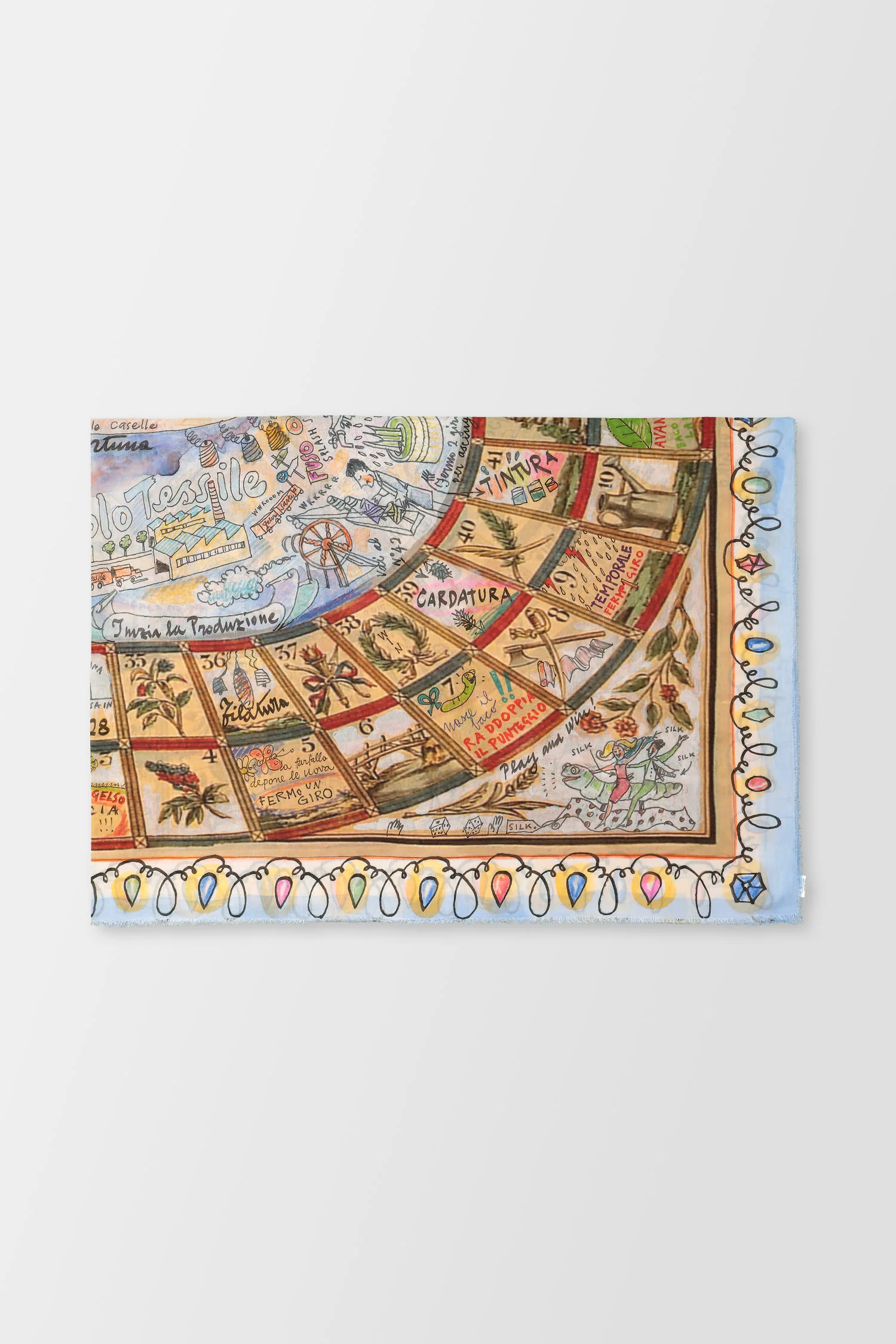 Faliero Sarti Beige Gioco del Baco da Seta - Image 2