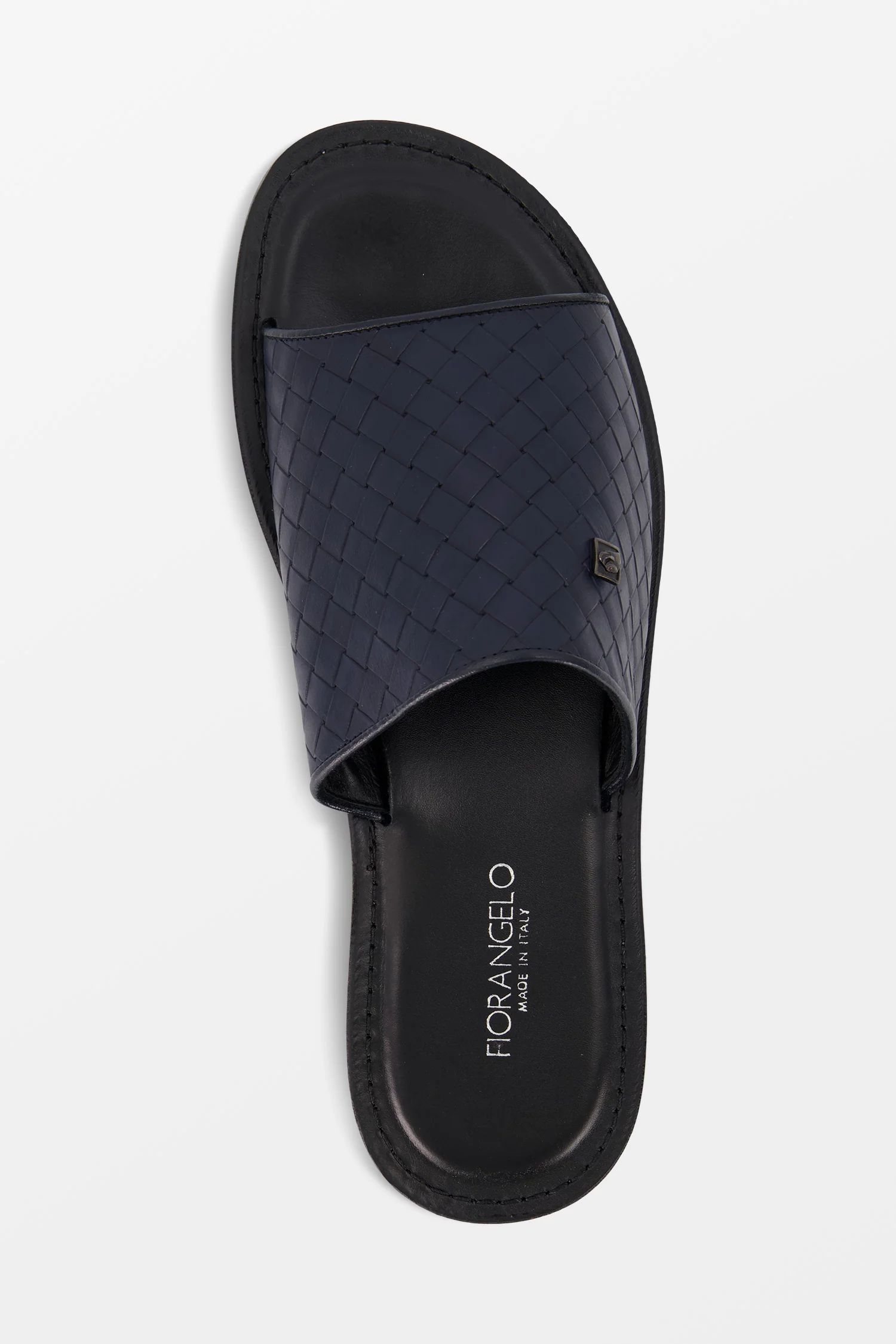 Fiorangelo Navy Leather Slides - Image 3