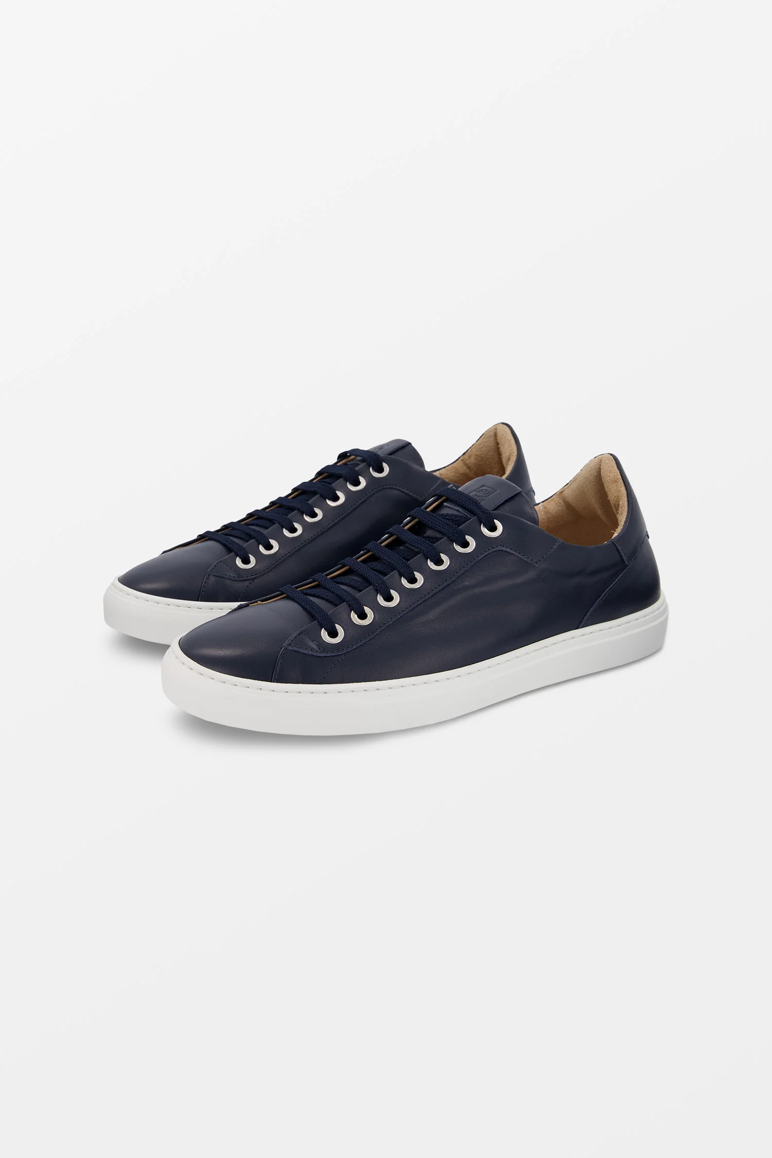 Fiorangelo Navy Leather Sneakers - Image 2