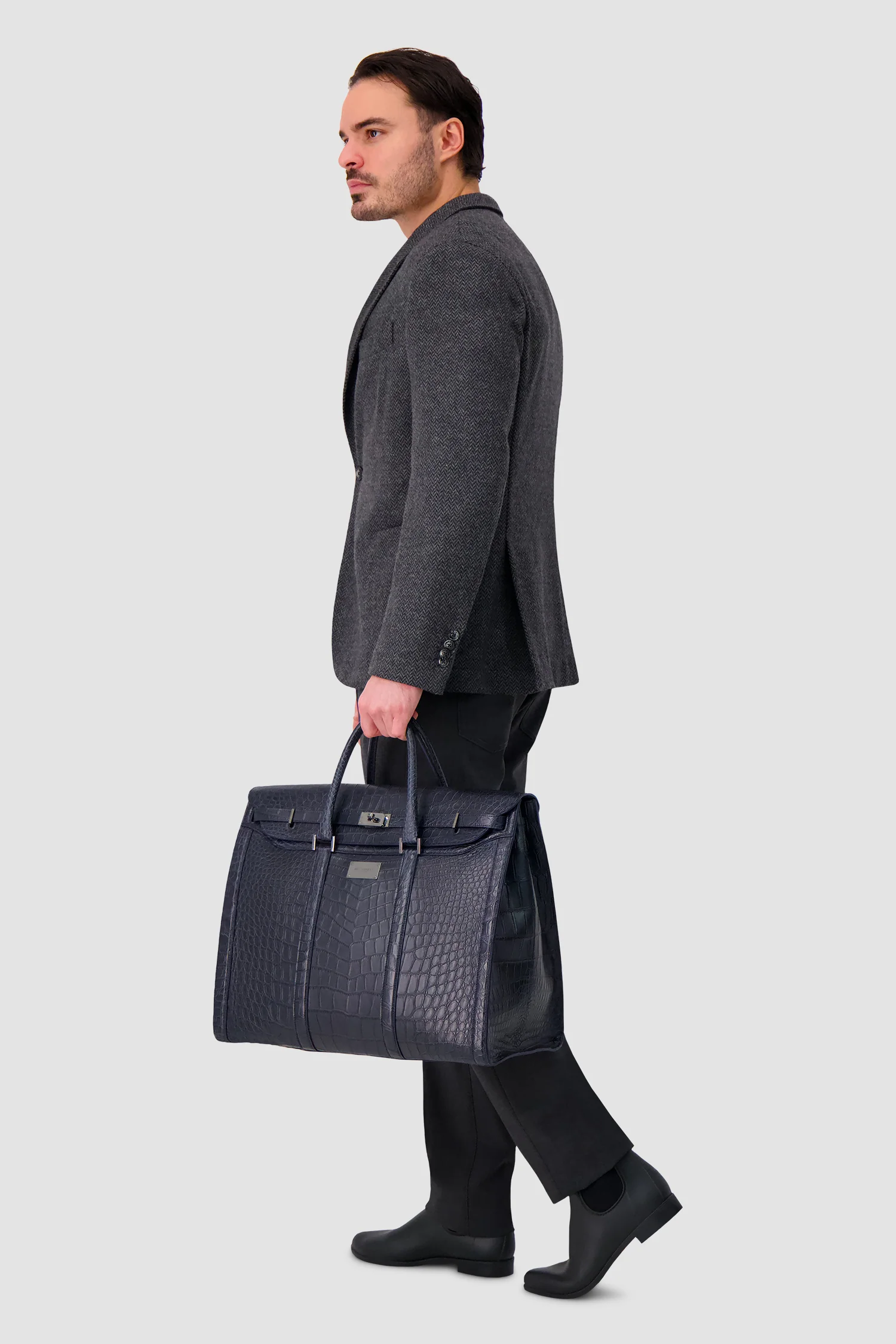 Hettabretz Alligator Travel Bag - Navy - Image 10