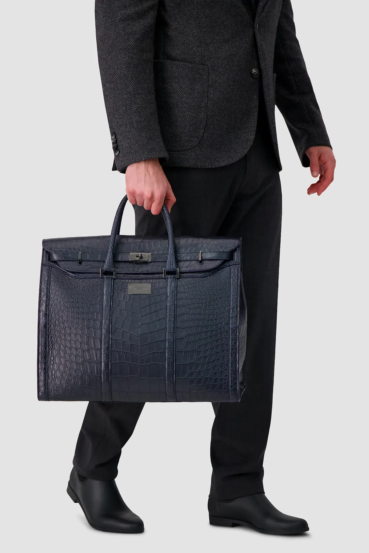 Hettabretz Alligator Travel Bag - Navy - Image 7