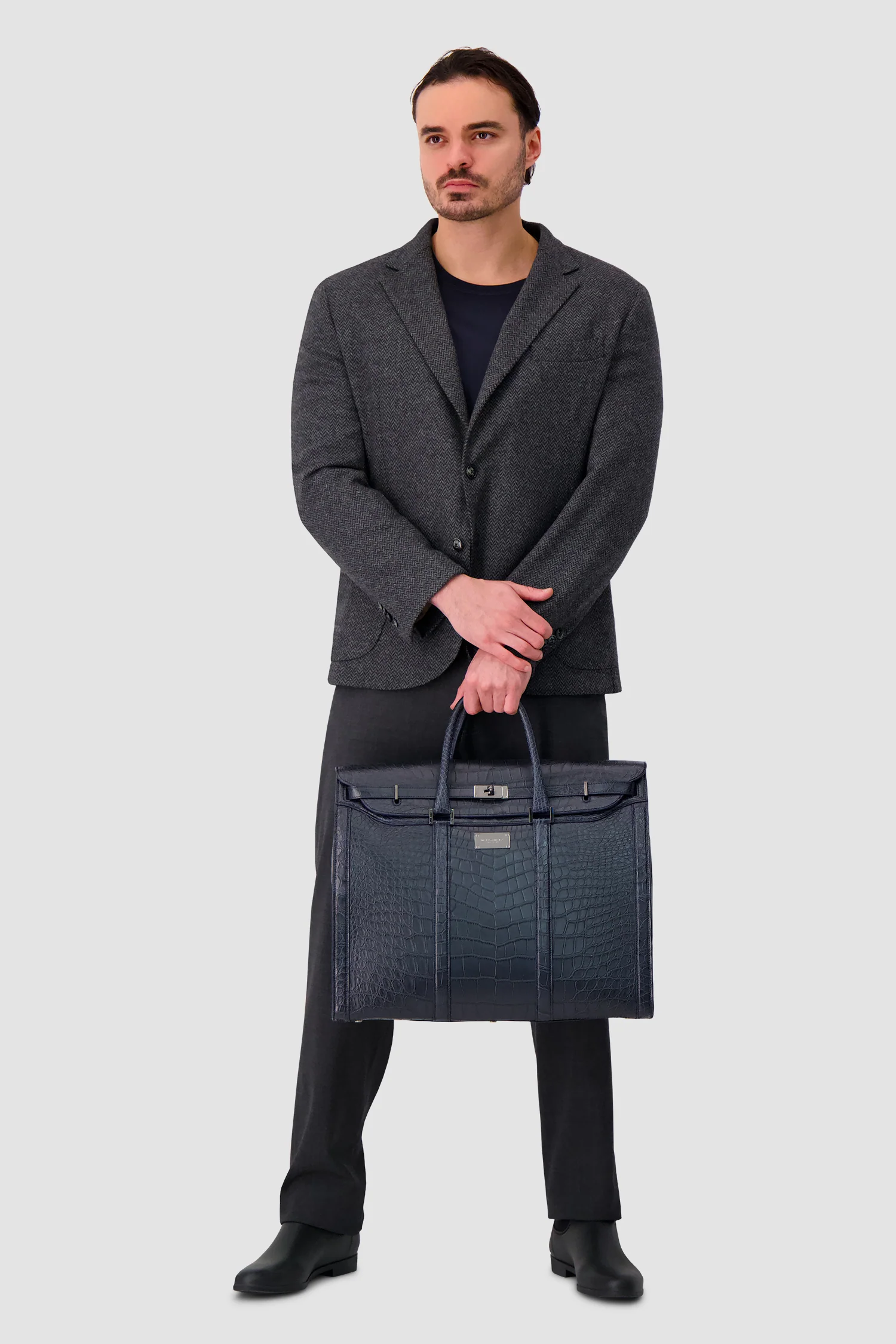Hettabretz Alligator Travel Bag - Navy - Image 8