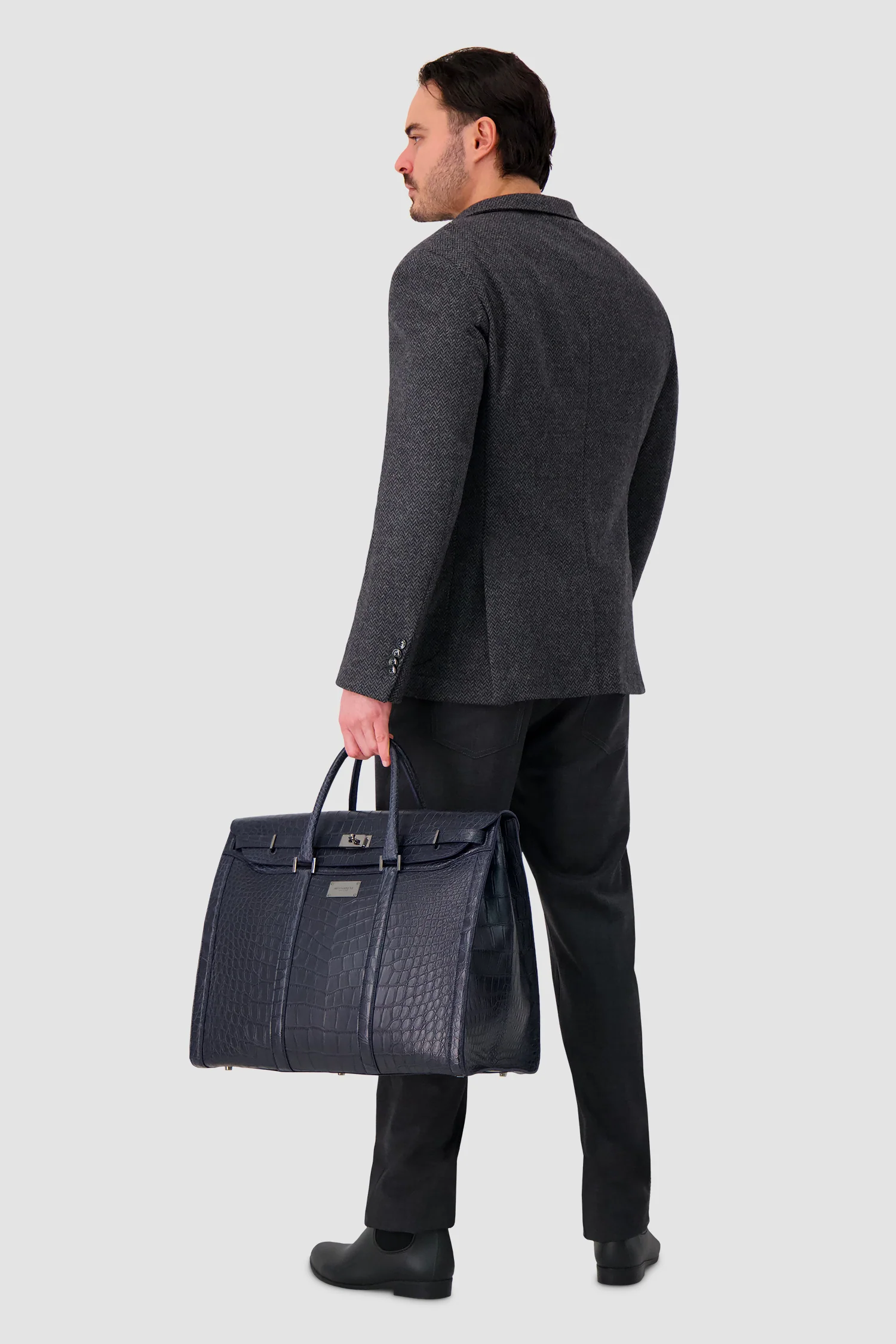 Hettabretz Alligator Travel Bag - Navy - Image 9