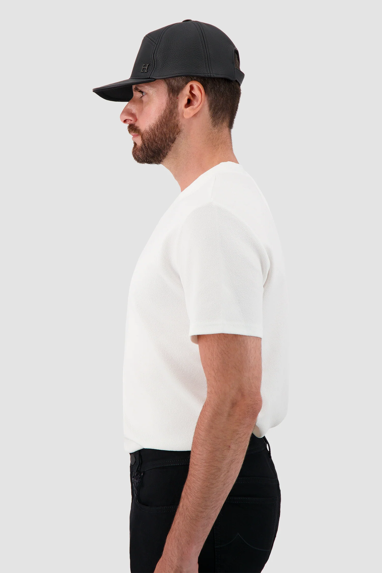 Hettabretz Black Leather Baseball Cap - Image 6
