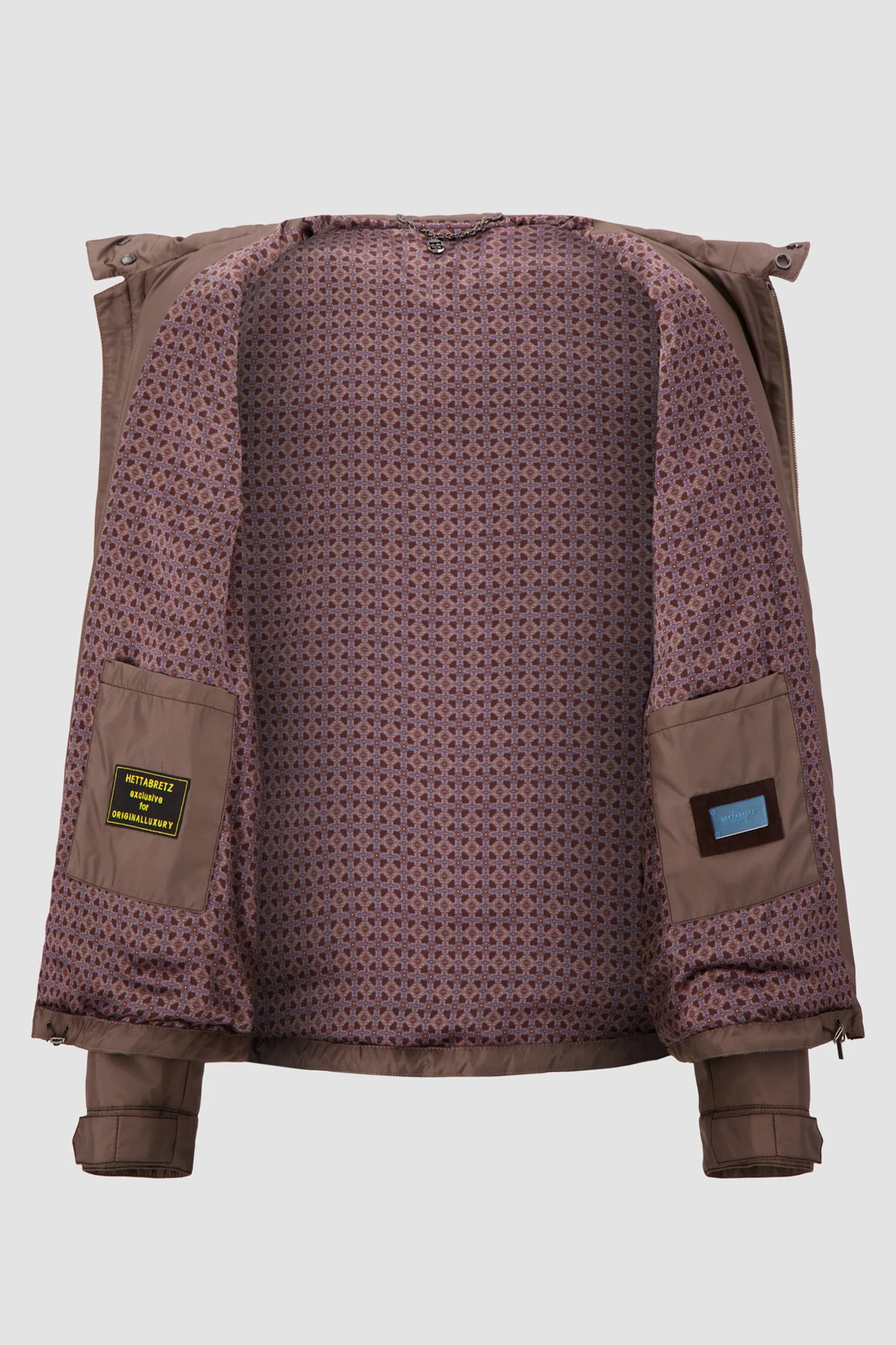 Hettabretz Brown Hooded Technical Jacket - Image 3