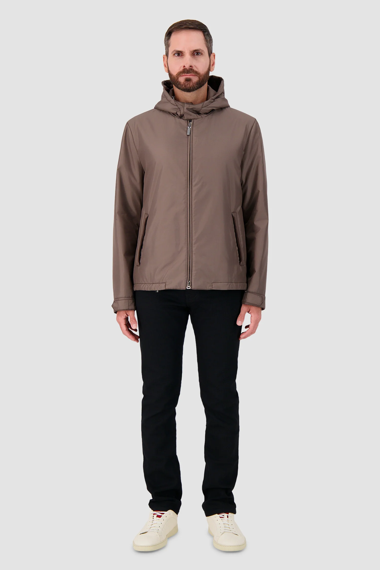 Hettabretz Brown Hooded Technical Jacket - Image 4