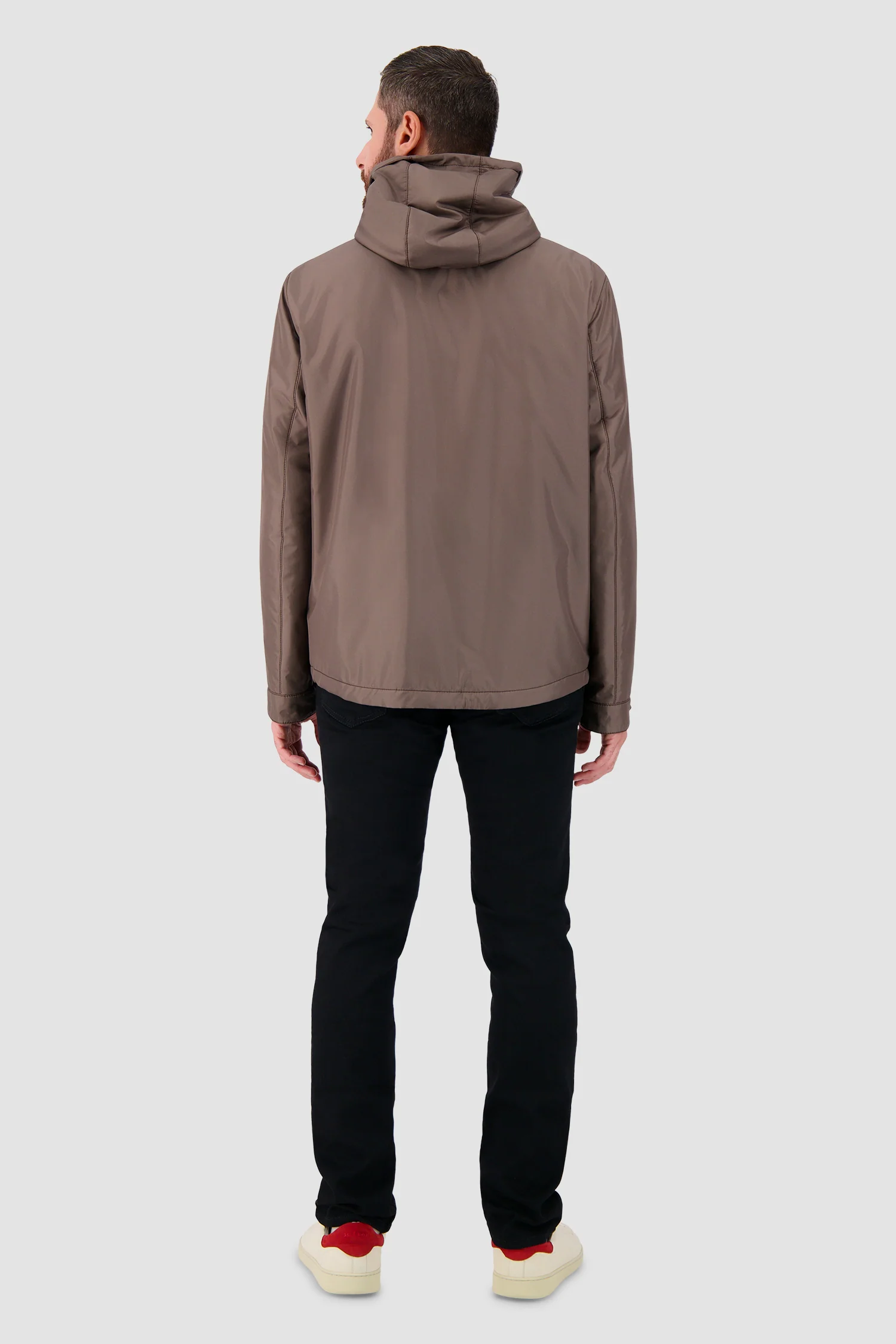 Hettabretz Brown Hooded Technical Jacket - Image 6