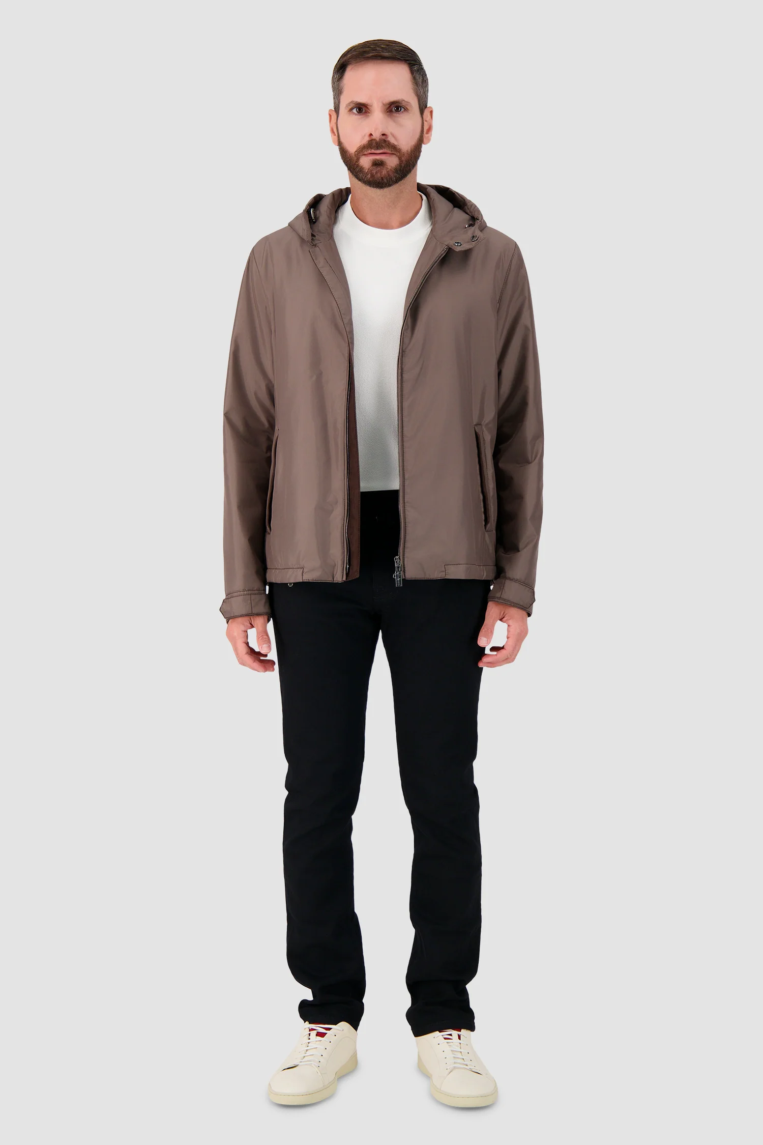 Hettabretz Brown Hooded Technical Jacket - Image 7