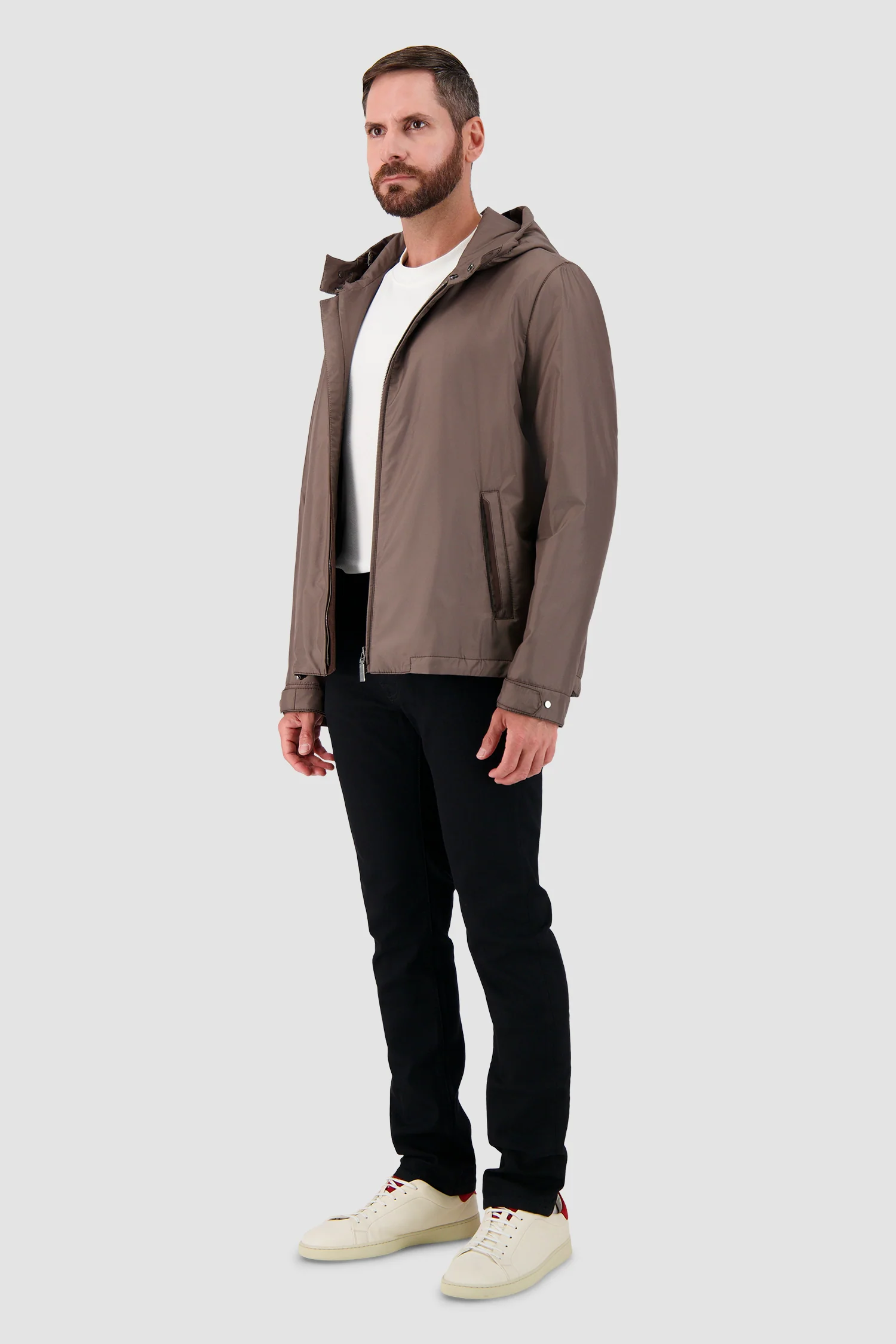 Hettabretz Brown Hooded Technical Jacket - Image 8