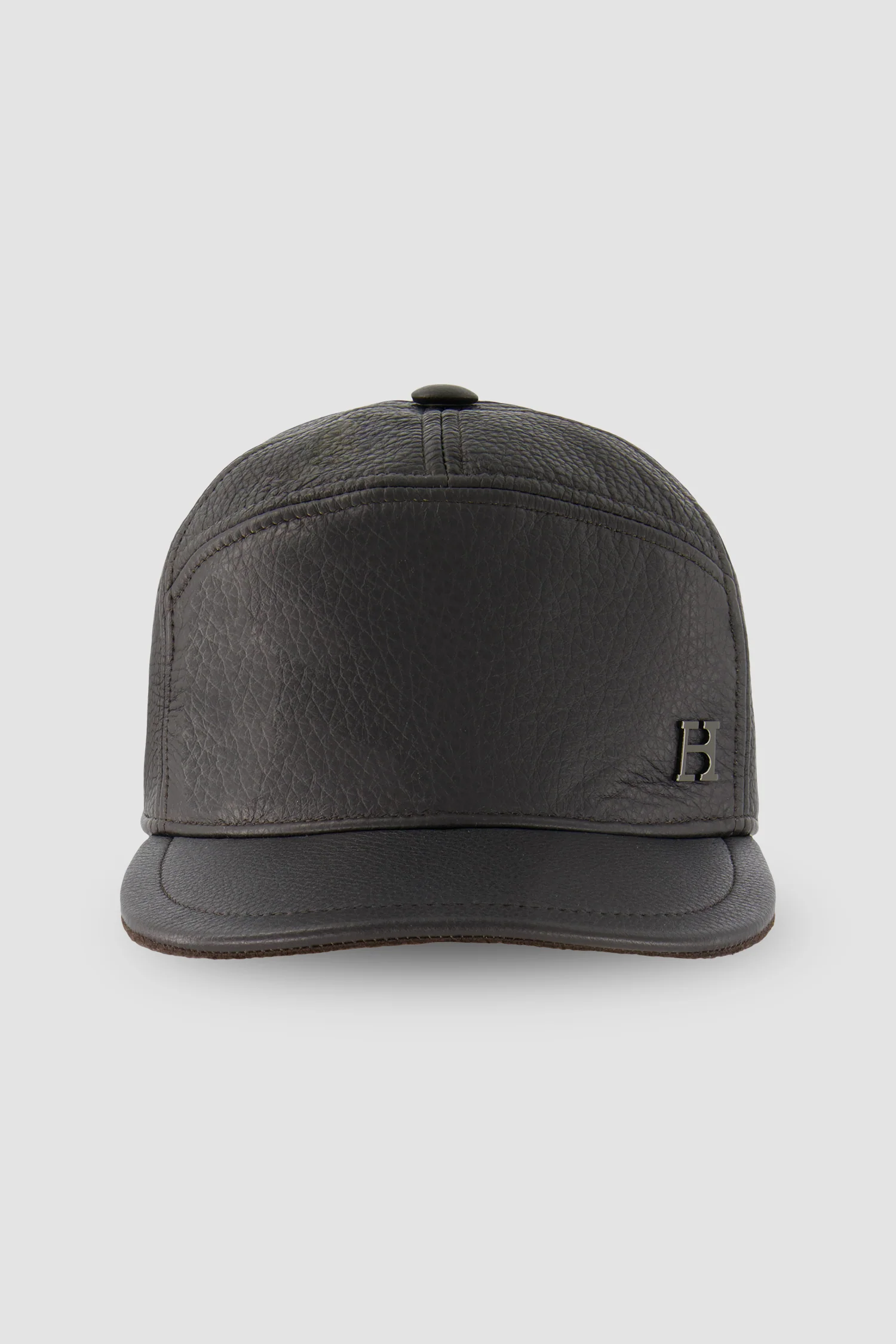 Hettabretz Brown Leather Baseball Cap